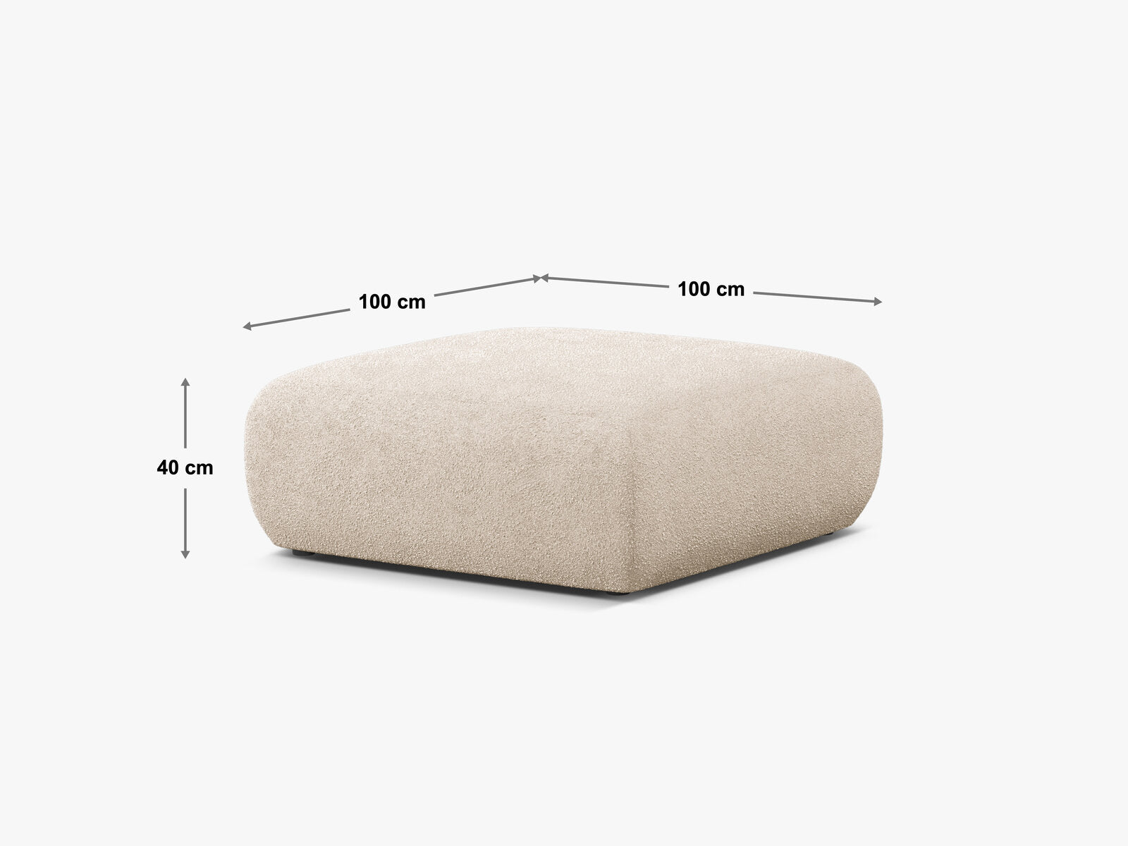 Micadoni Hocker Molino Large Chenille Eden Hellgrau