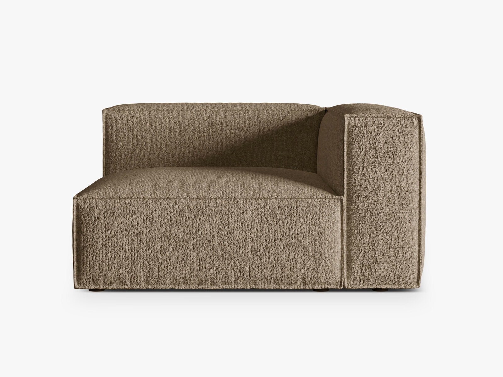 Micadoni Eckmodul Nuria 2-Sitzer Boucle Monet Cappuccino Rechts