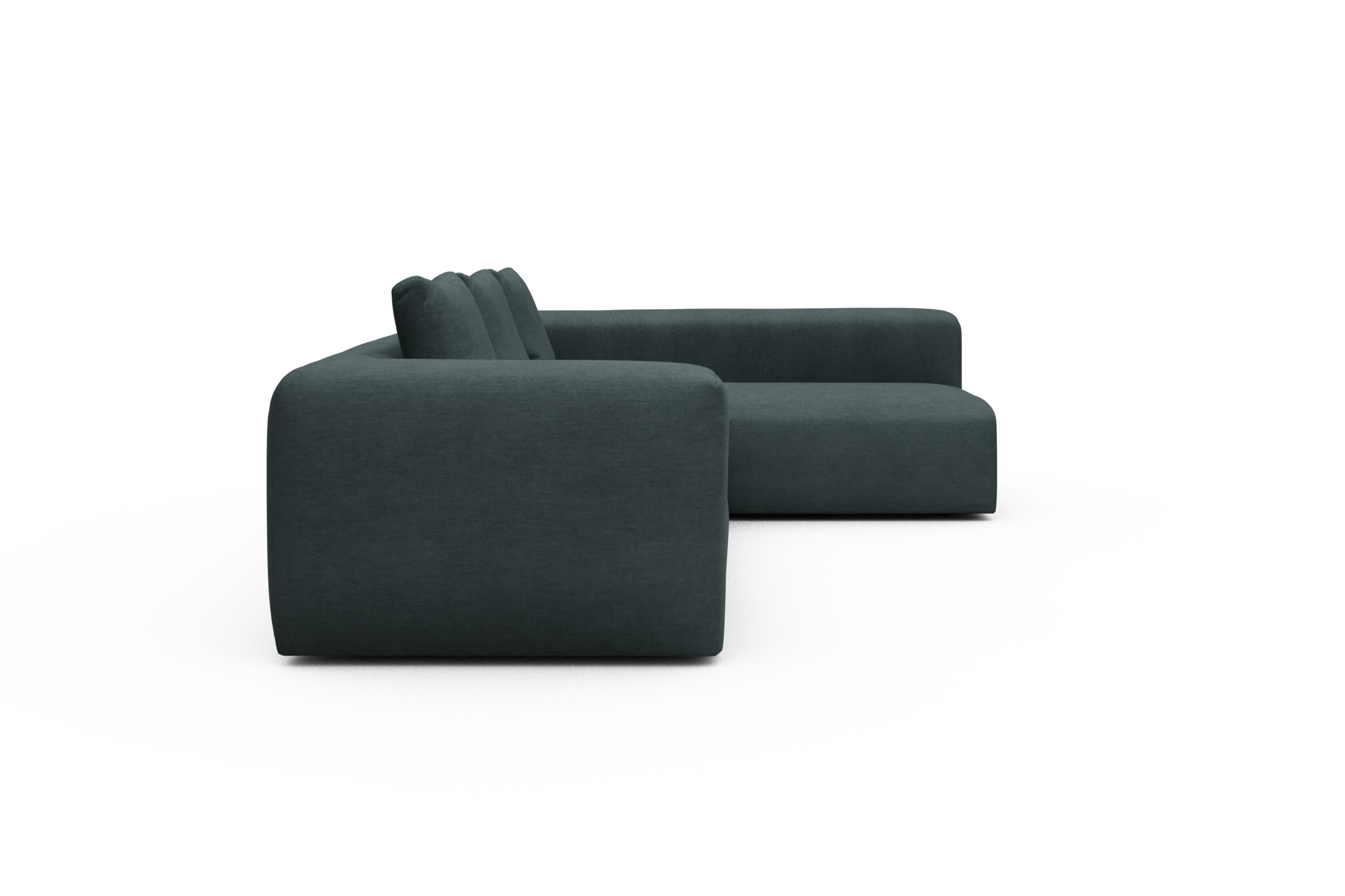 Ecksofa Fred 2x 2,5-Sitzer rechts offen Vivus-Blue
