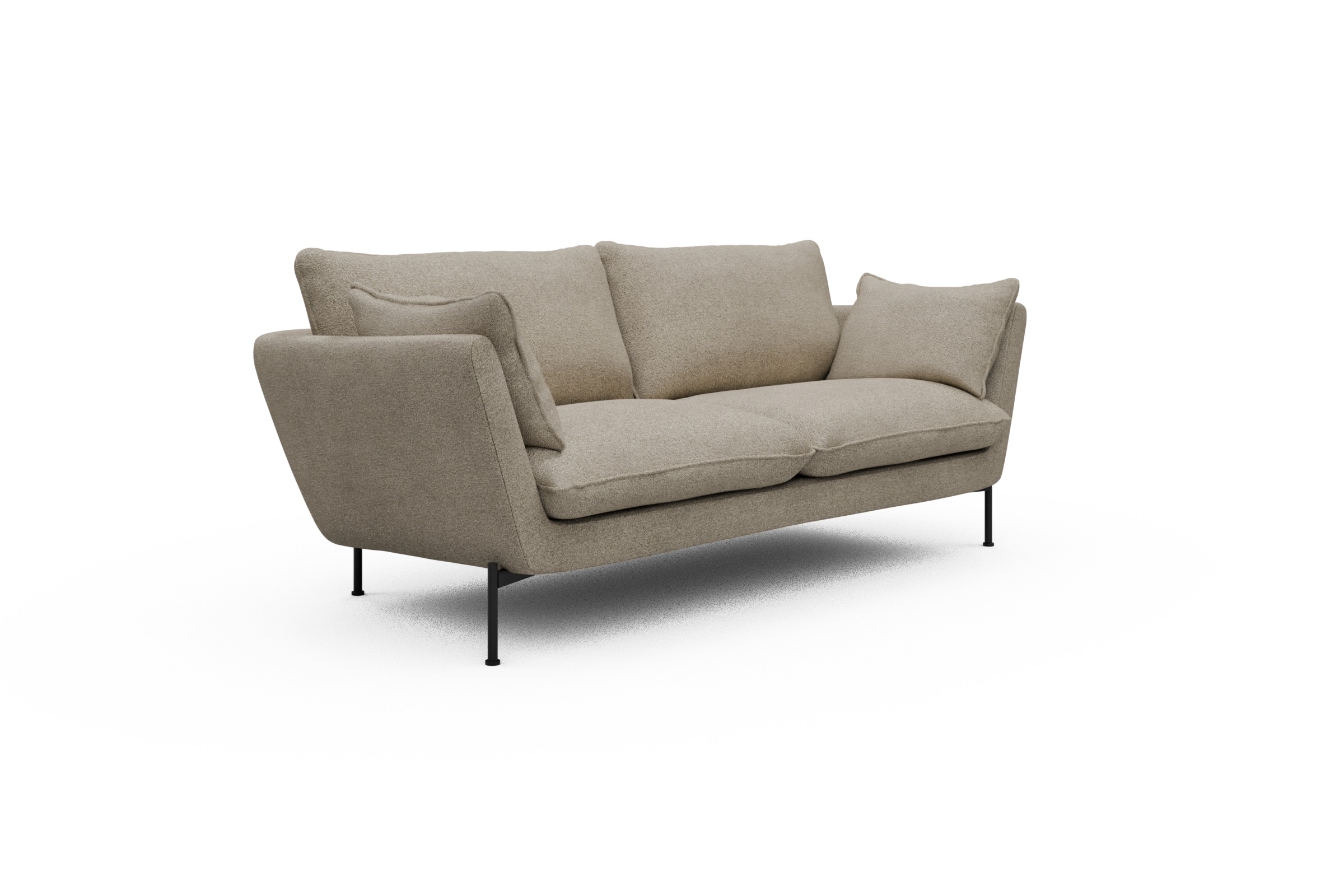 Sofa Anton 2-Sitzer Boucle-Beige