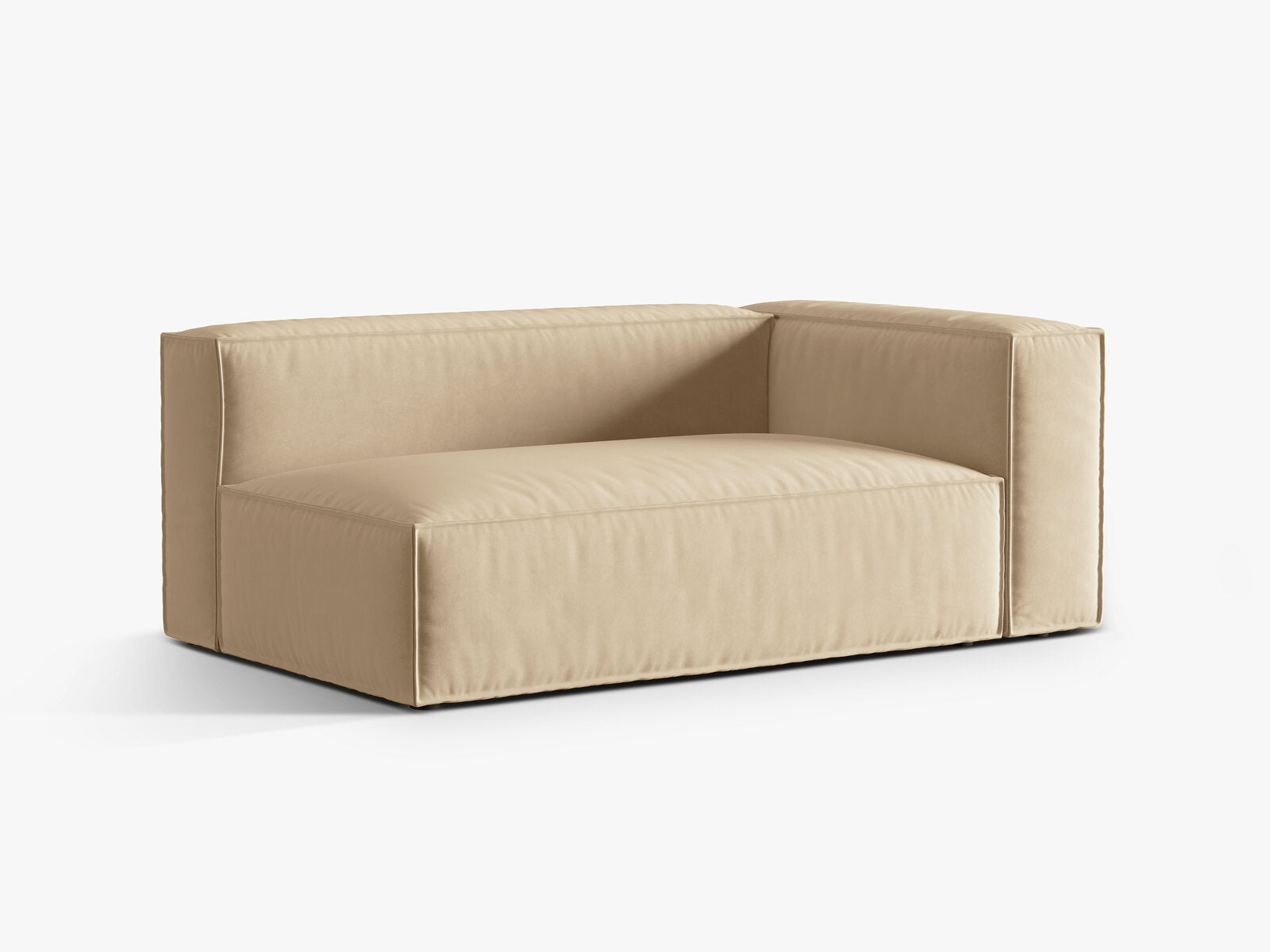 Micadoni Modul Nuria Groß 3-Sitzer Samt Paris Creamy Rechts