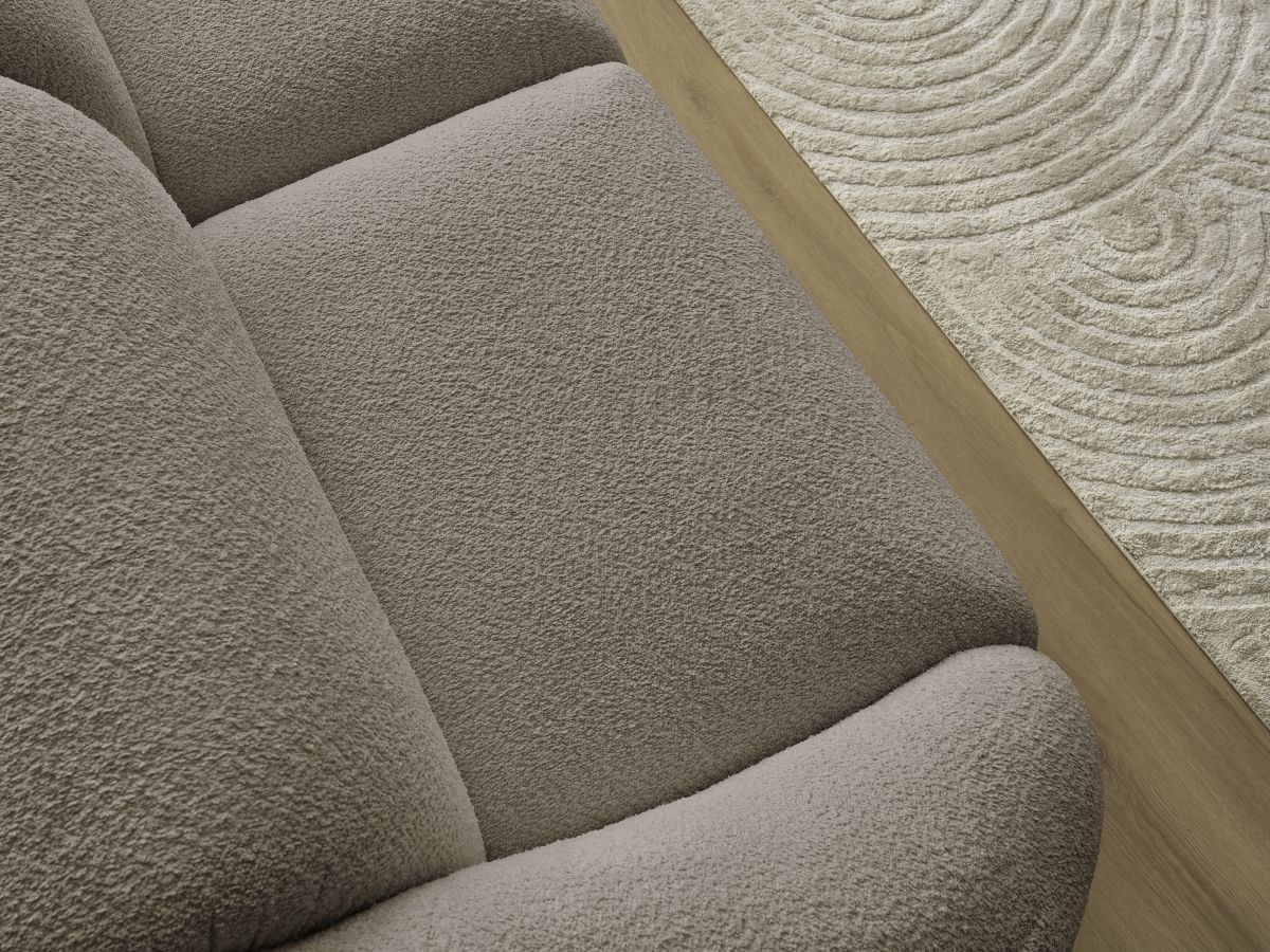 Bobochic Tina Sofa 3-Sitzer Bouclé-Stoff Taupe