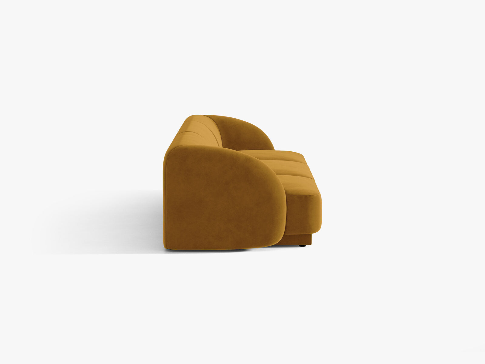 Micadoni Sofa Miley 3-Sitzer Samt Bluvel Gelb