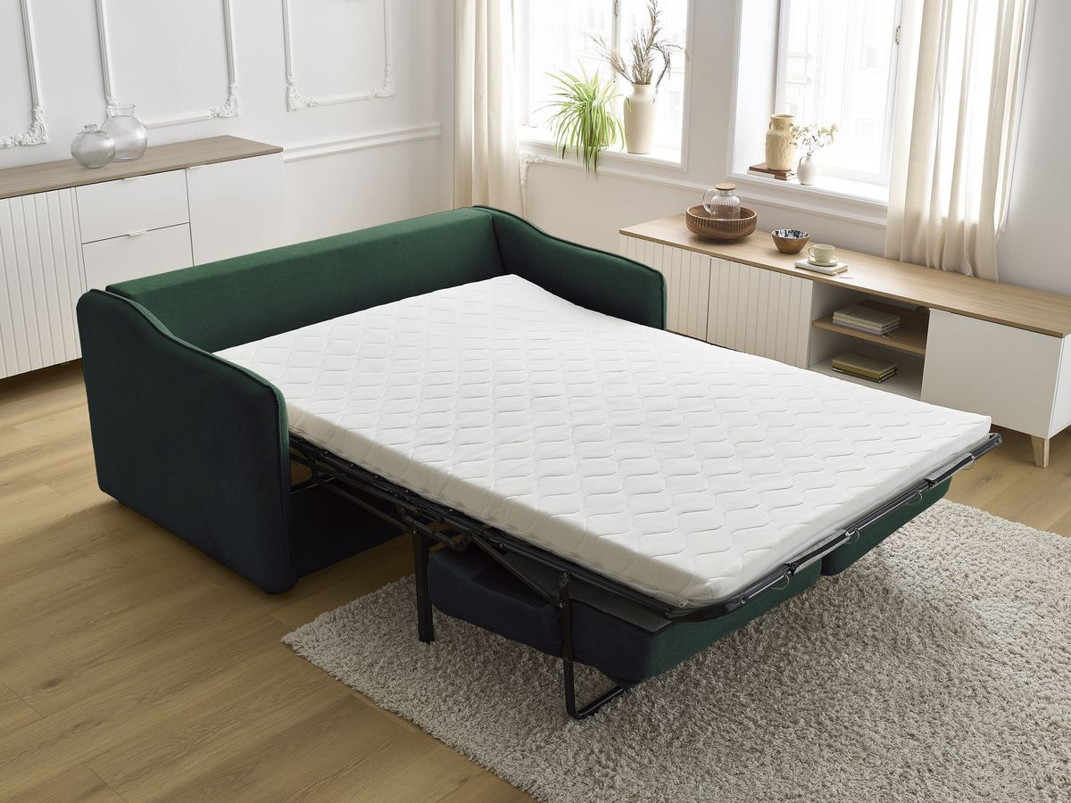 Bobochic Lenny Schlafsofa 3-Sitzer Stoff Grün
