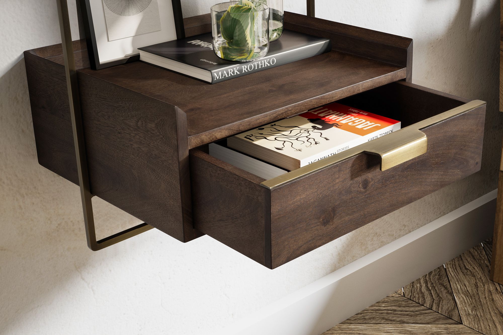 Nachttisch Bjorli Massivholz Braun 44 × 35 × 45 cm