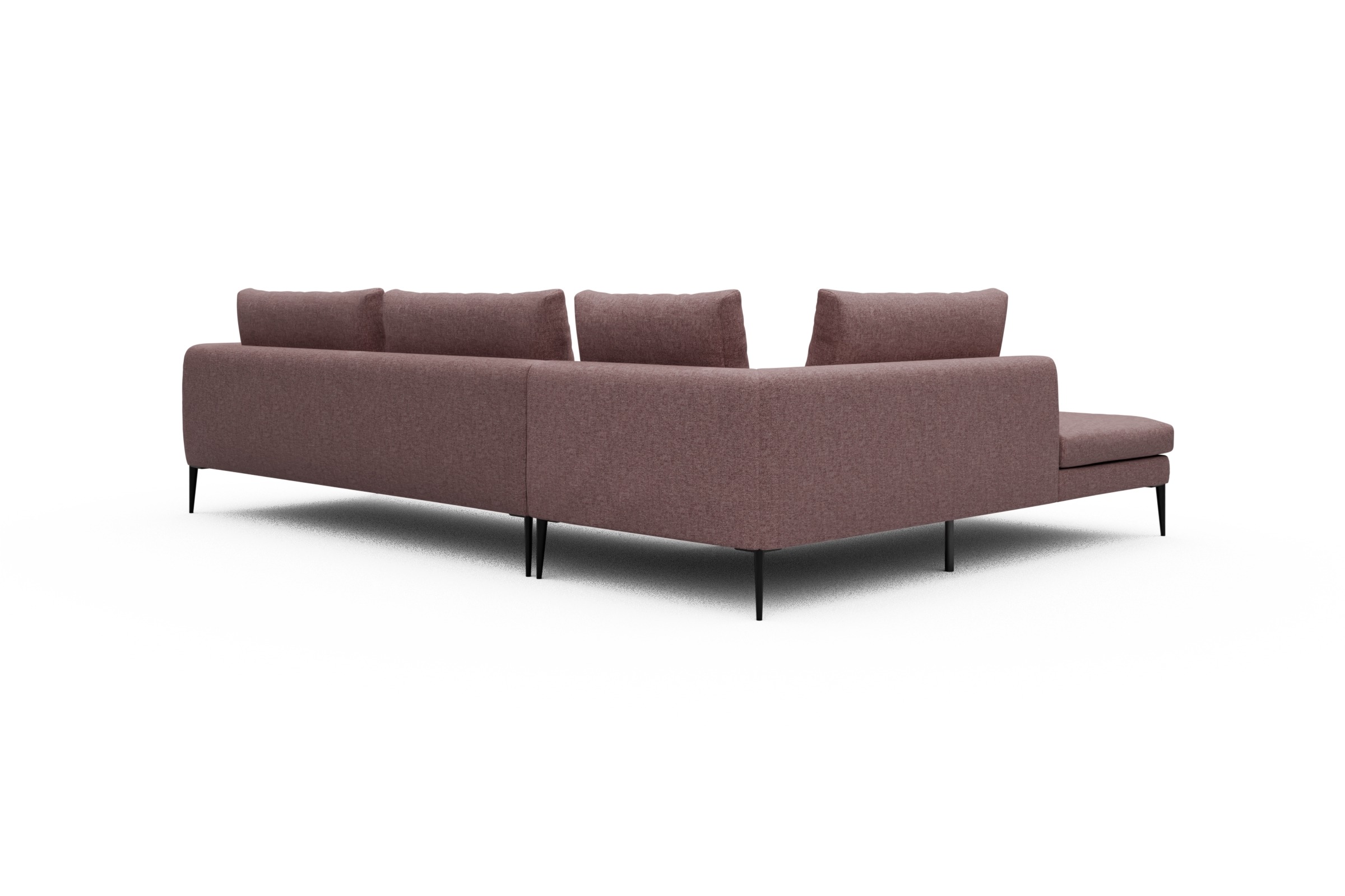Ecksofa Paul Relax-Ecke rechts mit 3-Sitzer Sama-Flamingo