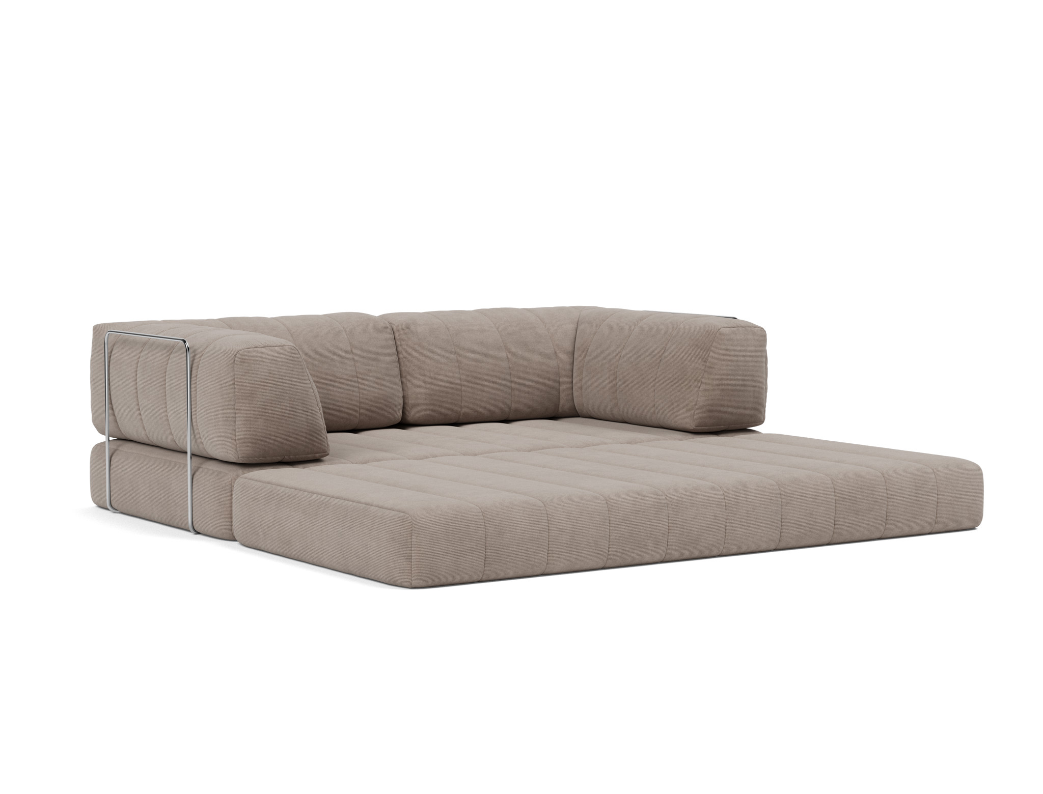 Schlafsofa CozyPad mit Armlehnen Kord Cordufine 318-Beige