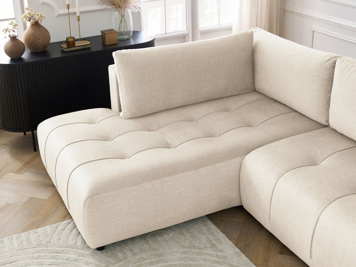 Bobochic Arsene Wohnlandschaft Samt Beige Ecke rechts