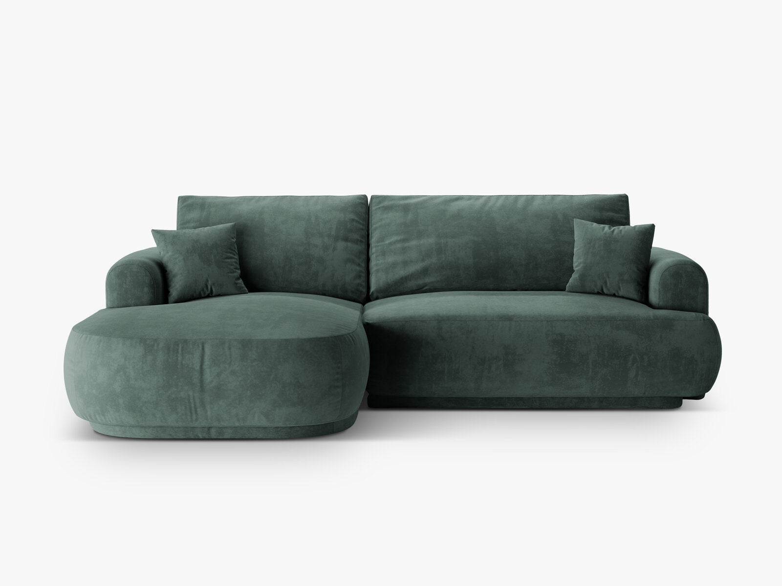 Micadoni Ella Ecksofa 5-Sitzer mit Schlaffunktion Links Samt Vogue Petrol
