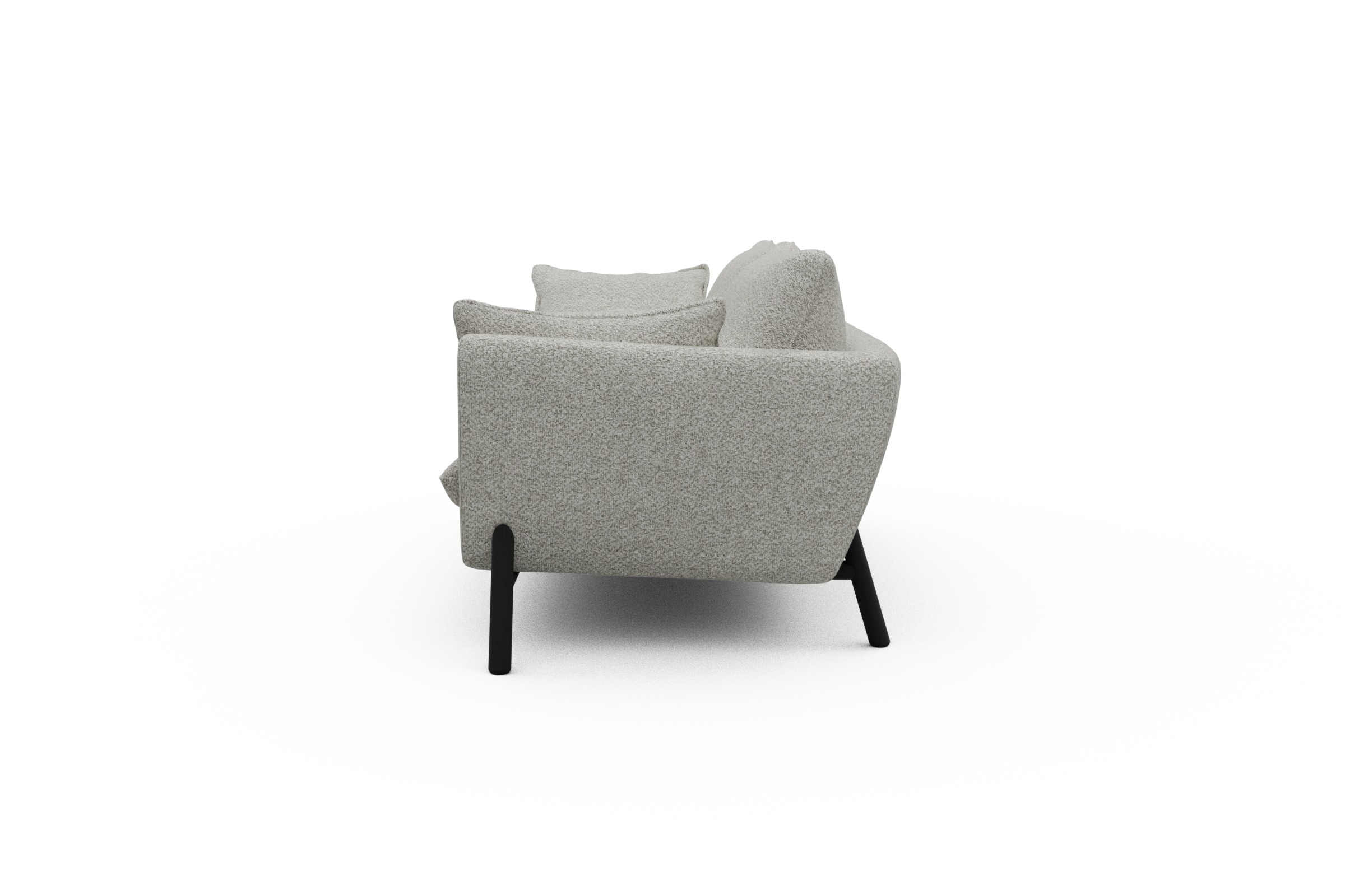 Sofa Emil 2-Sitzer Beinfarbe Eiche Schwarz Vanora-Warm-Sand