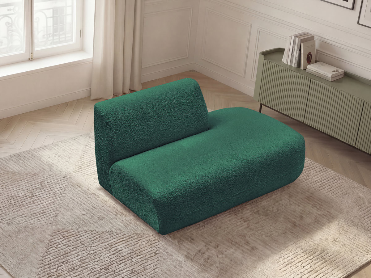 Bobochic Anda Sofamodul 2-Sitzer Chenille Dunkelgrün Ecke rechts