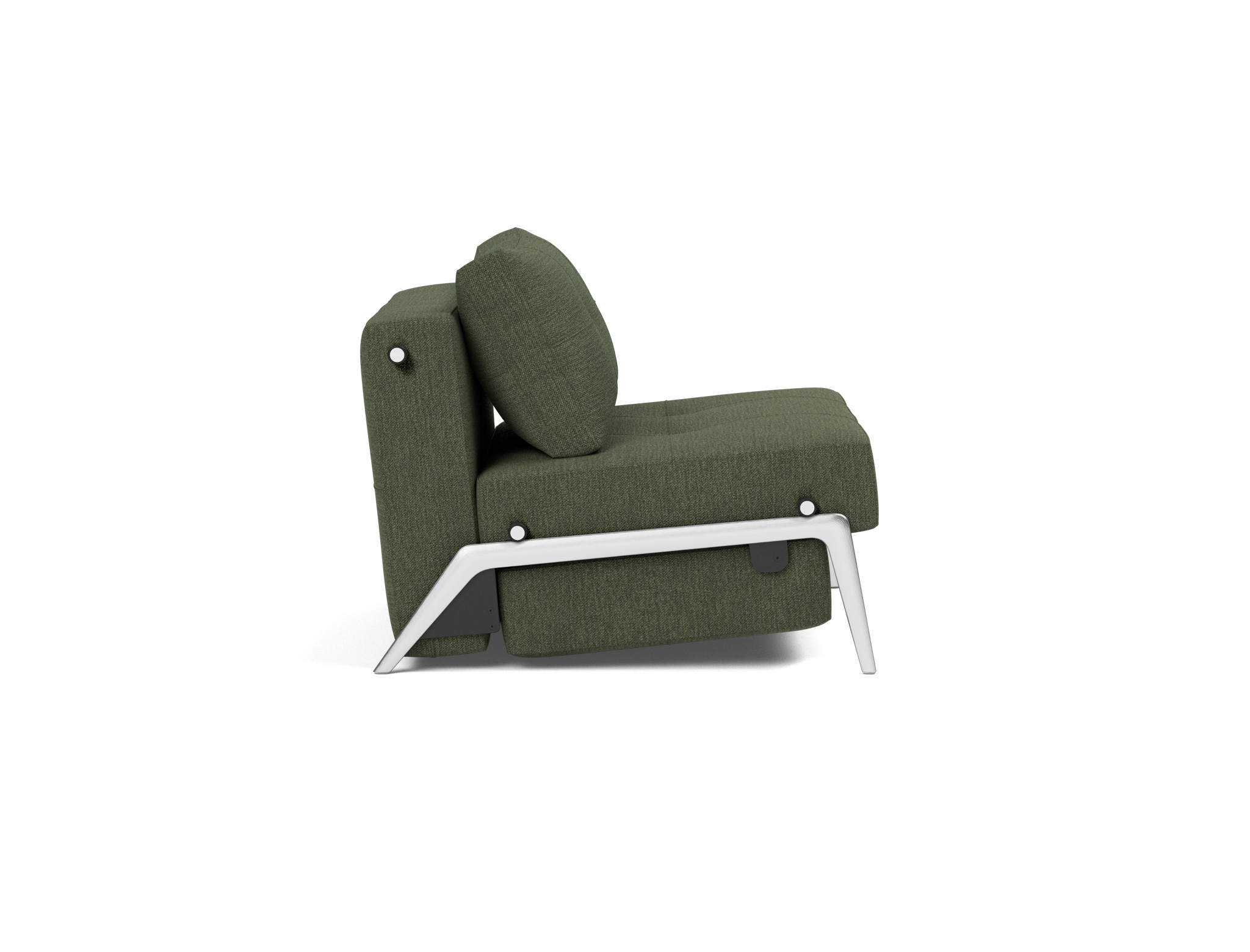 Schlafsessel Cubed 90 Strukturierter Stoff Taura 353-Forest Beine Aluminium