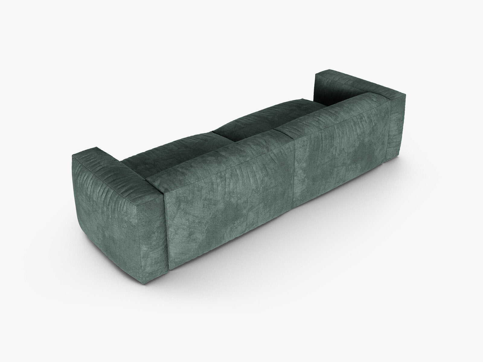 Micadoni Sofa Martina 4-Sitzer 90cm Sitztiefe Samt Vogue Petrol