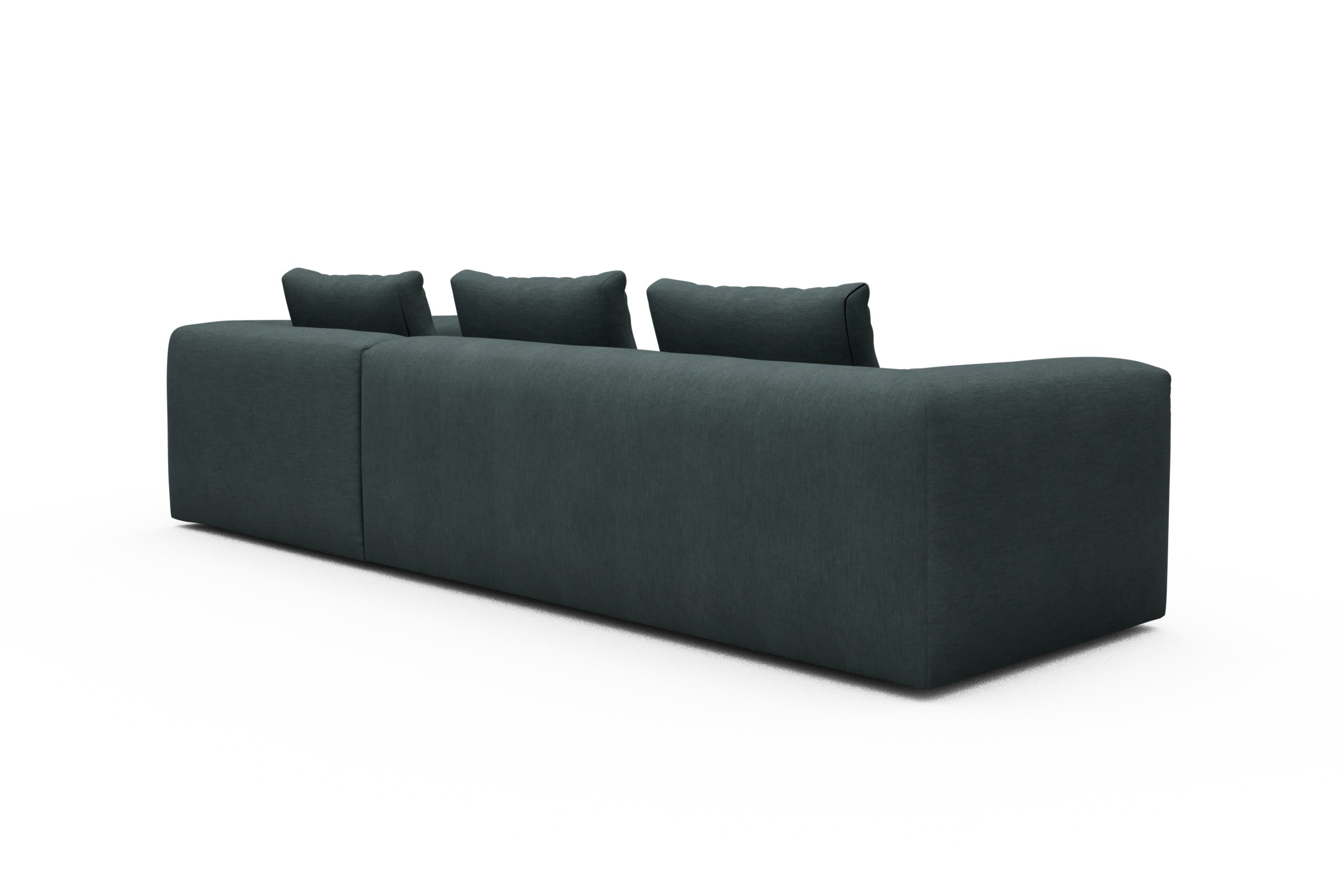 Ecksofa Fred Relax-Ecke rechts mit 2,5-Sitzer Vivus-Blue