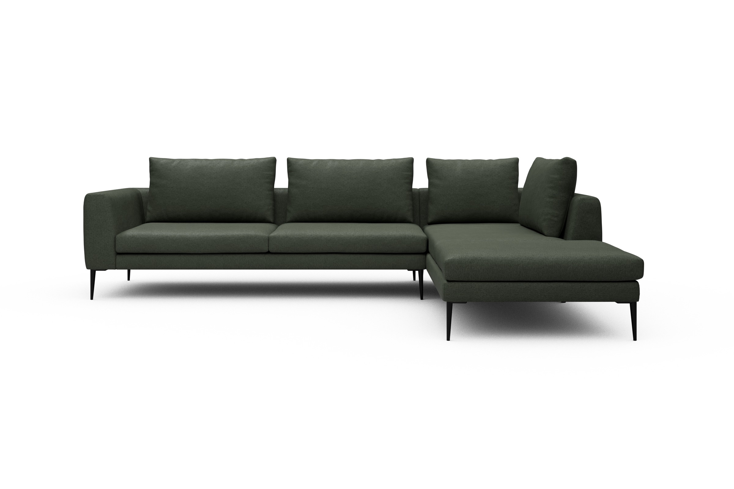 Skandi Home Ecksofa Paul Relax-Ecke links mit 3-Sitzer Denari-Forest-Green moebelfaktor