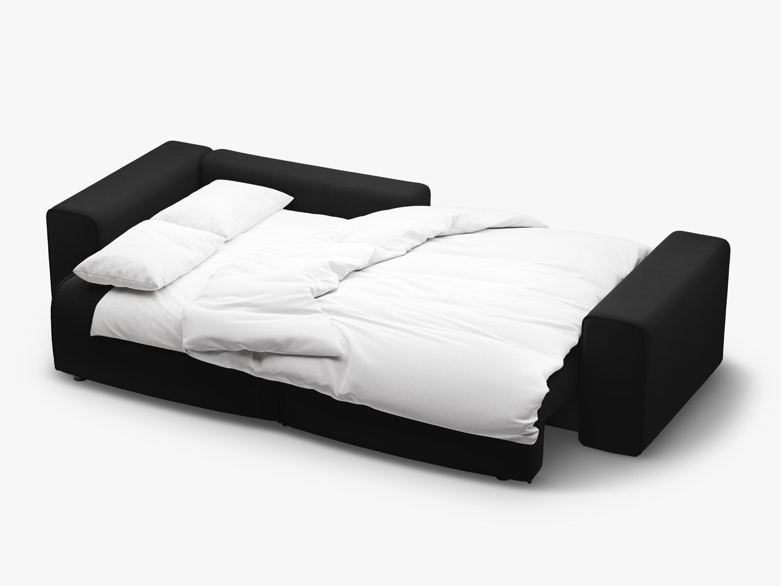 Micadoni Ecksofa Victor 3-Sitzer mit Schlaffunktion Links Samt Schwarz