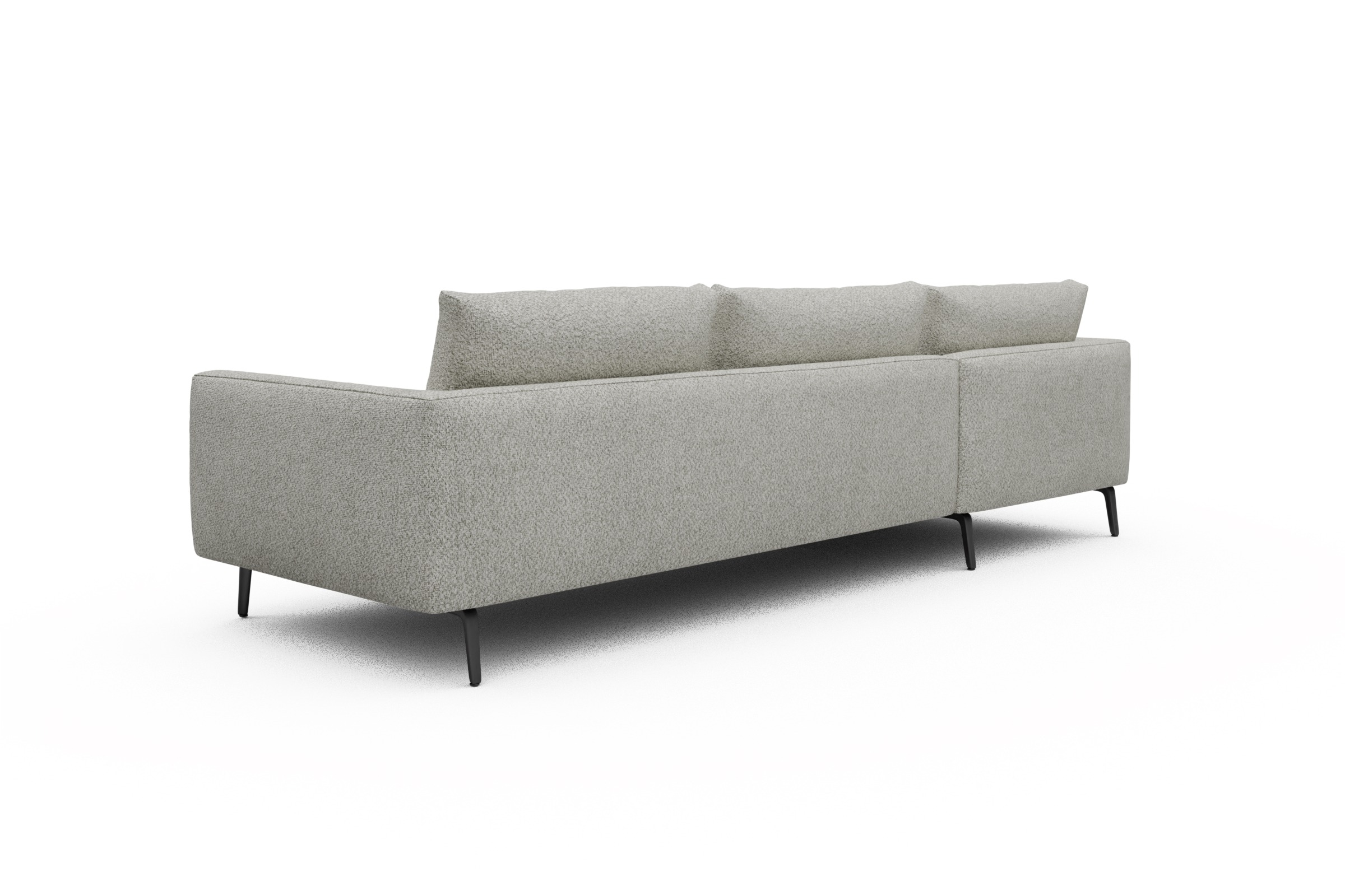 Ecksofa Karl Chaiselongue links mit 2,5-Sitzer Vanora-Warm-Sand
