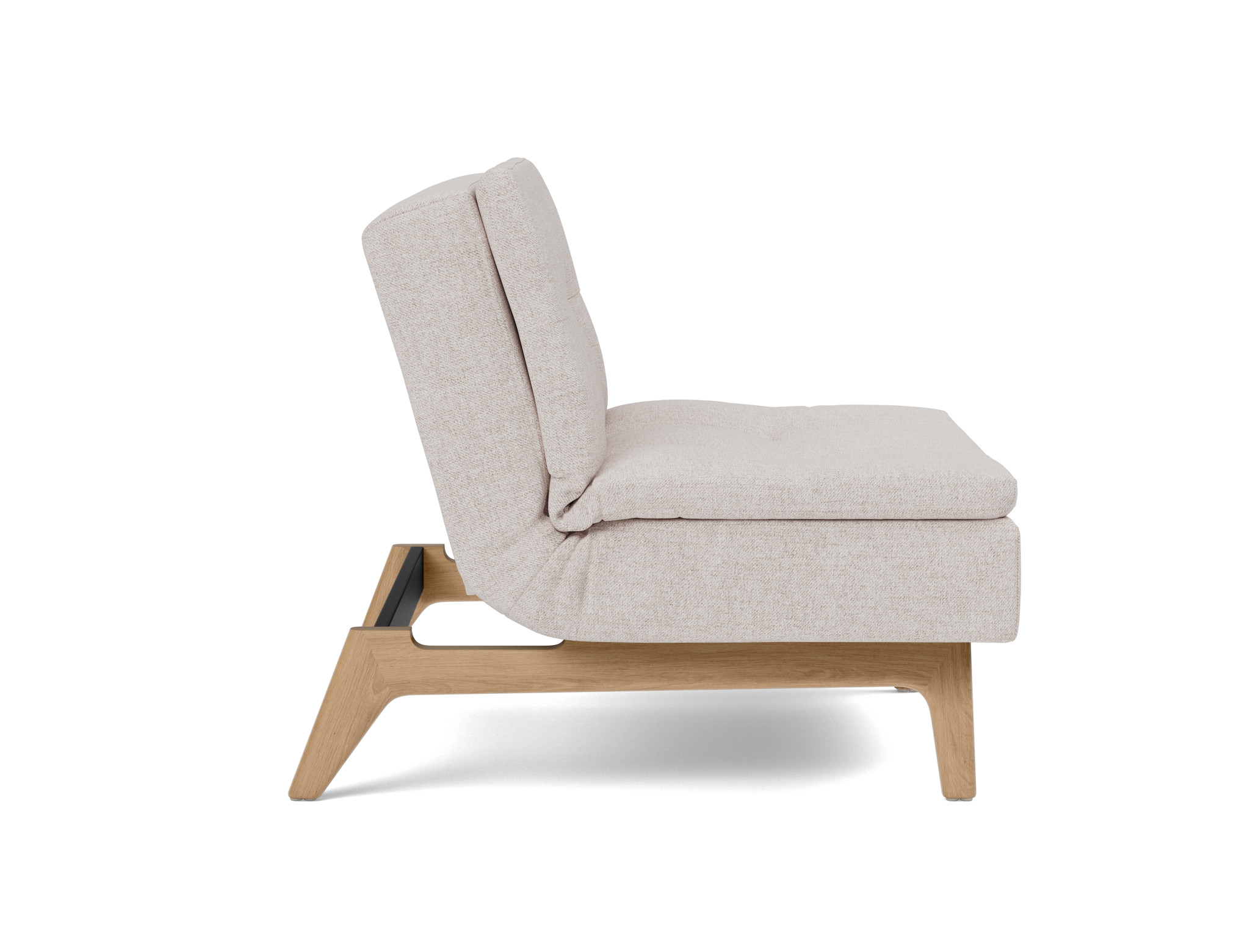 Sessel Dublexo Strukturierter Stoff Weda 300-Weda-Sand Beine Eiche