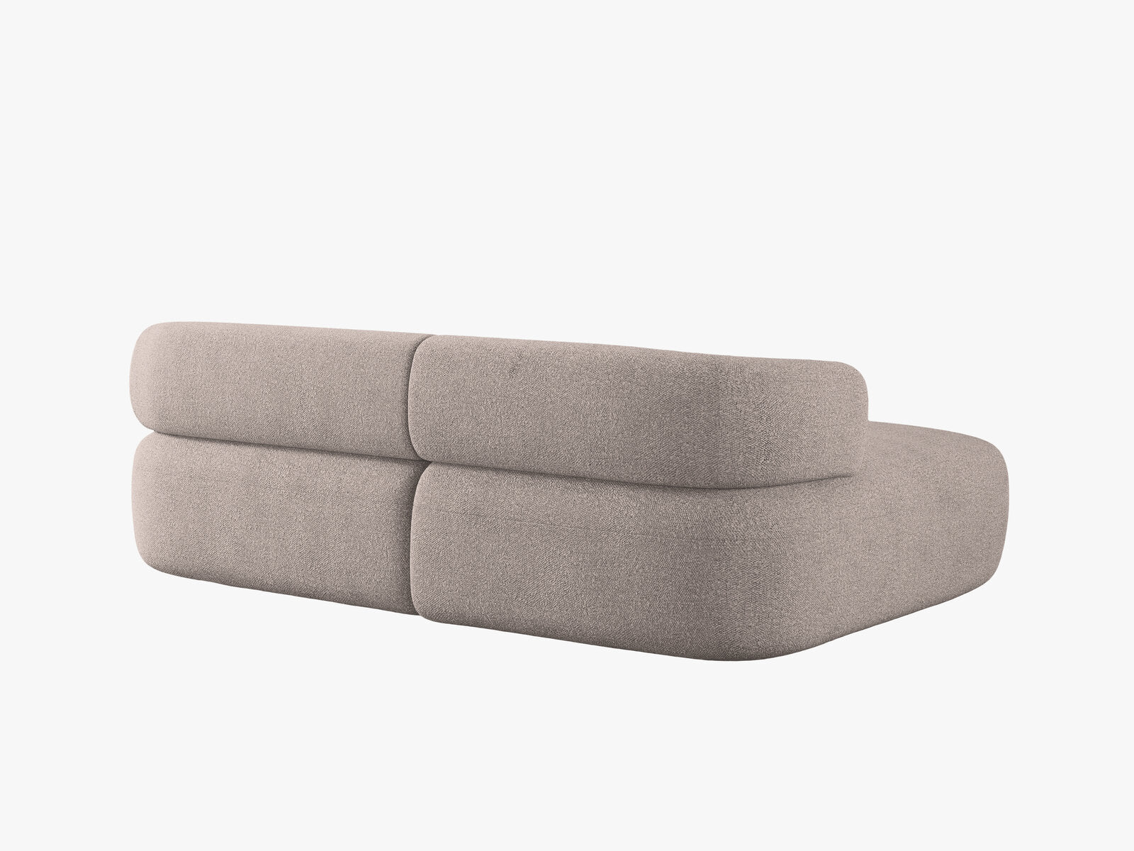 Micadoni 5-Sitzer Ecksofa Jenny Kleine Version Links Boucle Now or Never Hellbraun