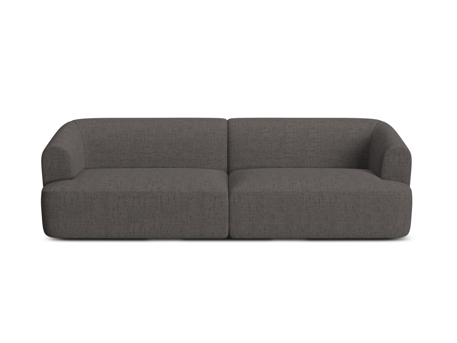 Cosmopolitan Design Sofa Campi 4-Sitzer Strukturierter Stoff Moly Grau