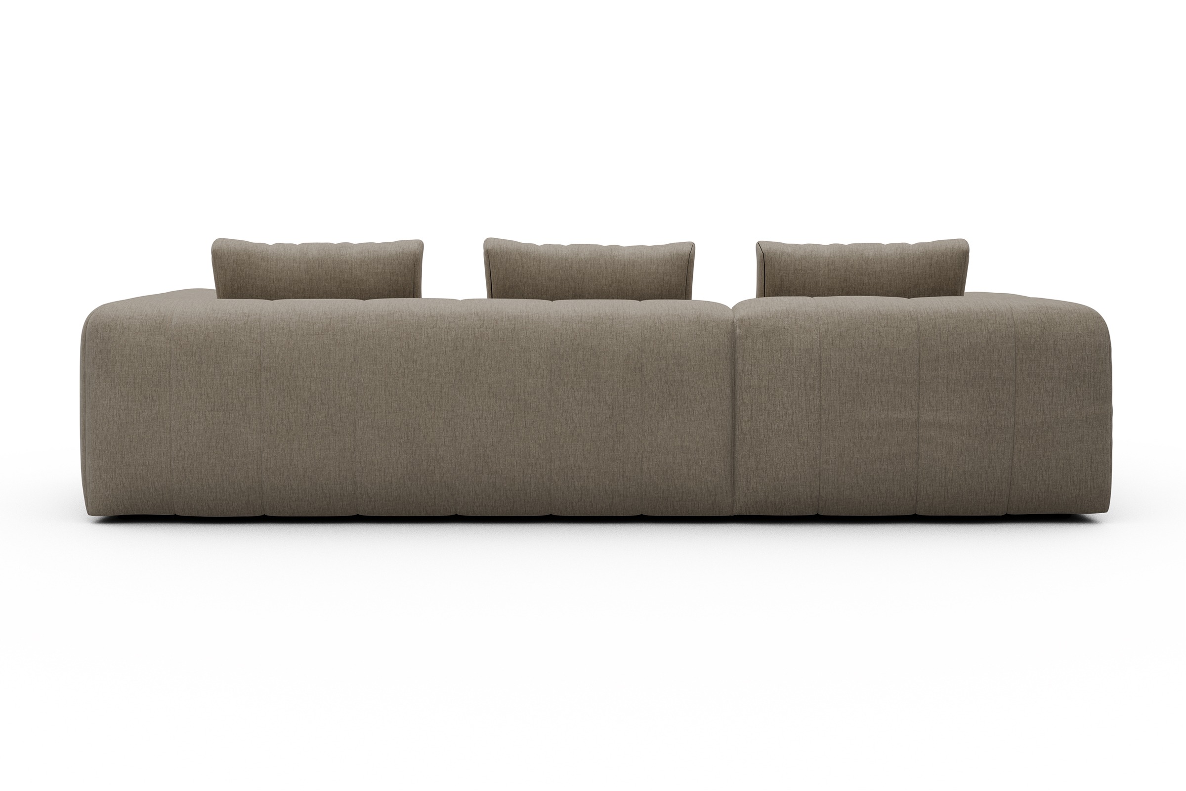 Ecksofa Hugo 2,5-Sitzer Armlehne rechts mit Chaiselongue Smooth-Belge