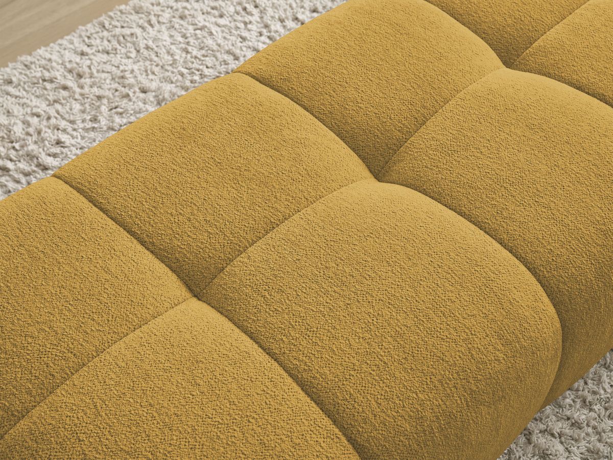 Bobochic Everest Pouf 140 × 70 cm Melange-Stoff Gelb
