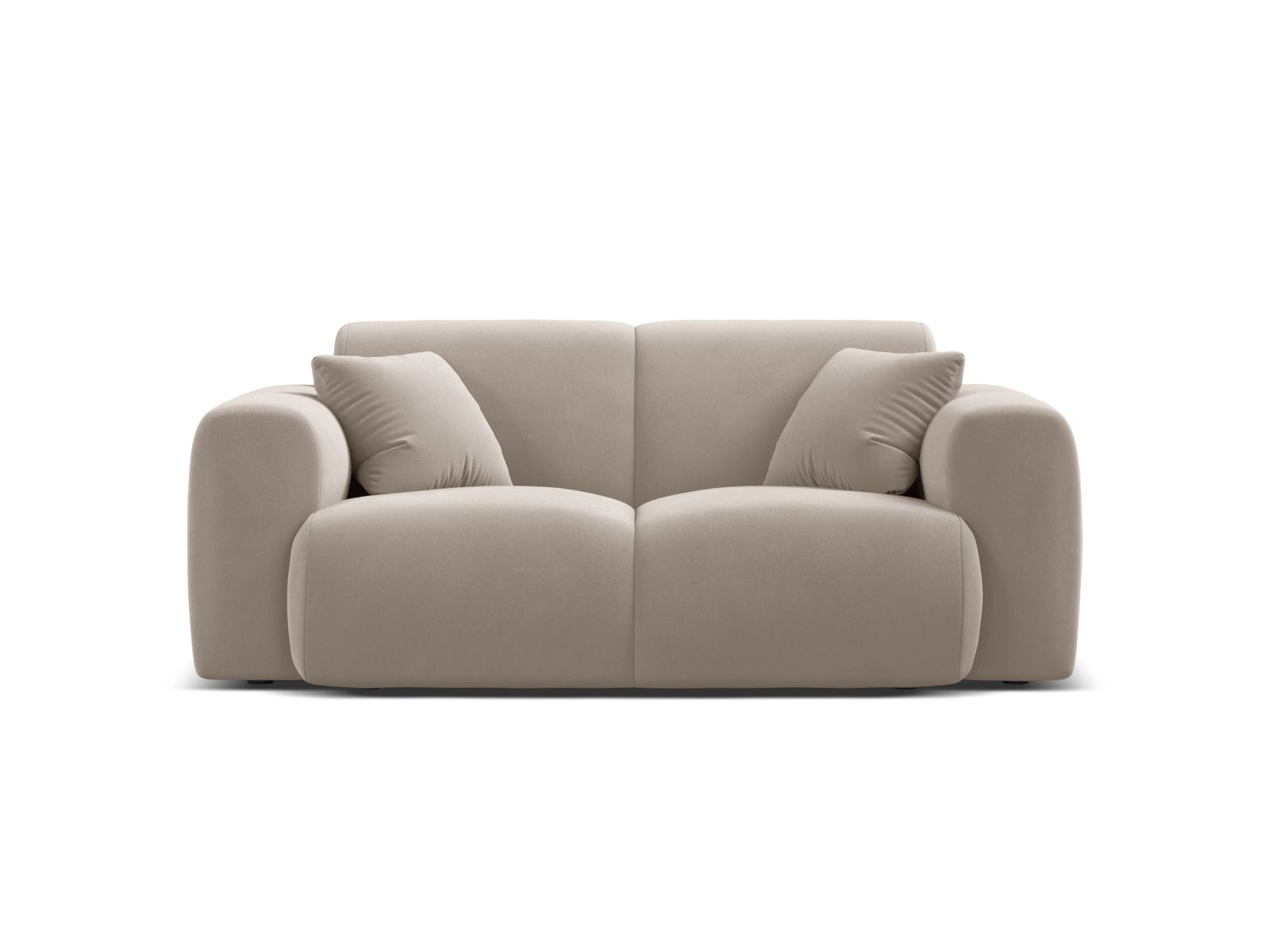 Micadoni Sofa Molino 2-Sitzer Samt Casino Helles Beige