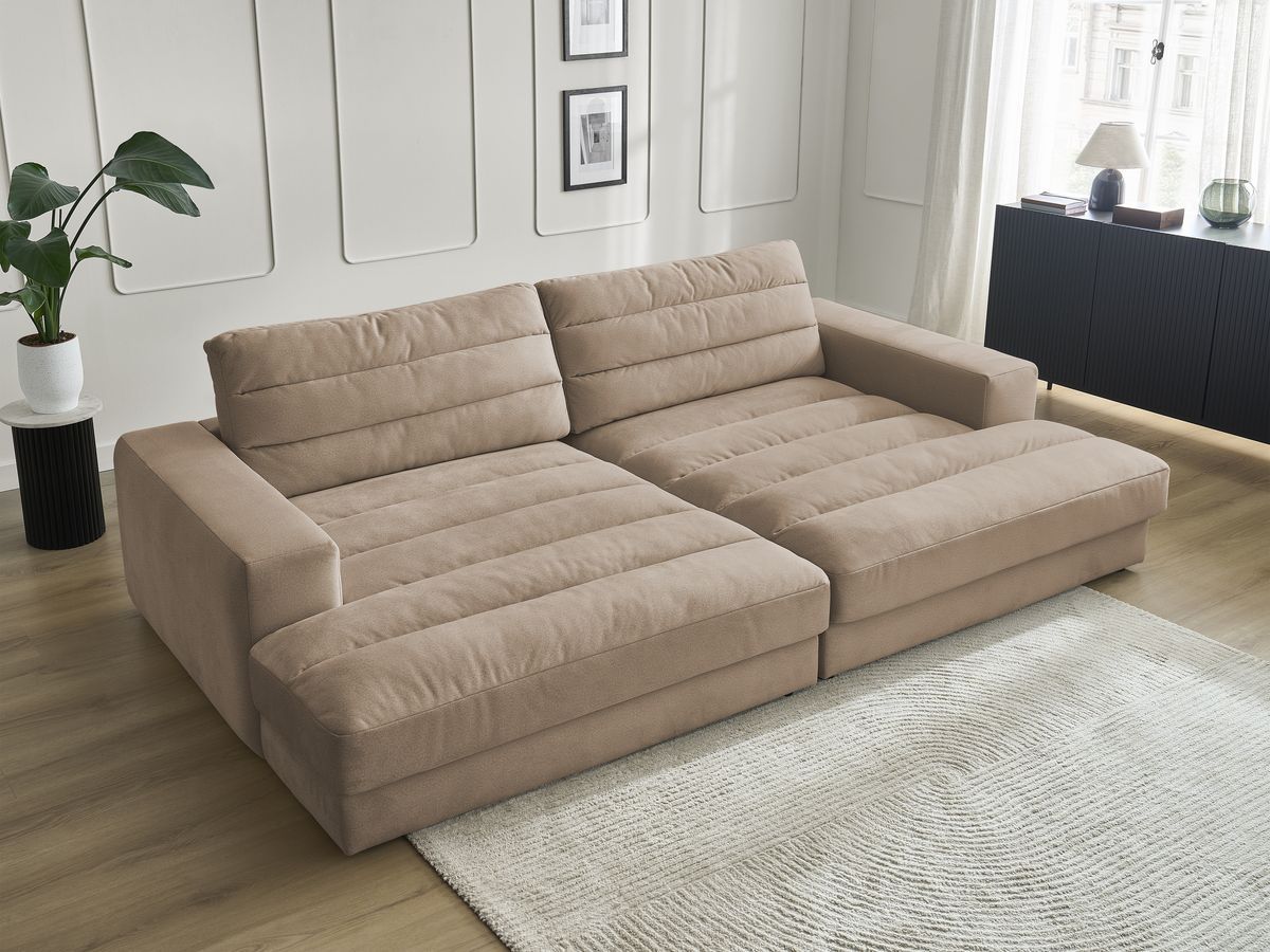 Bobochic Sierra Sofa 4-Sitzer Samt Taupe