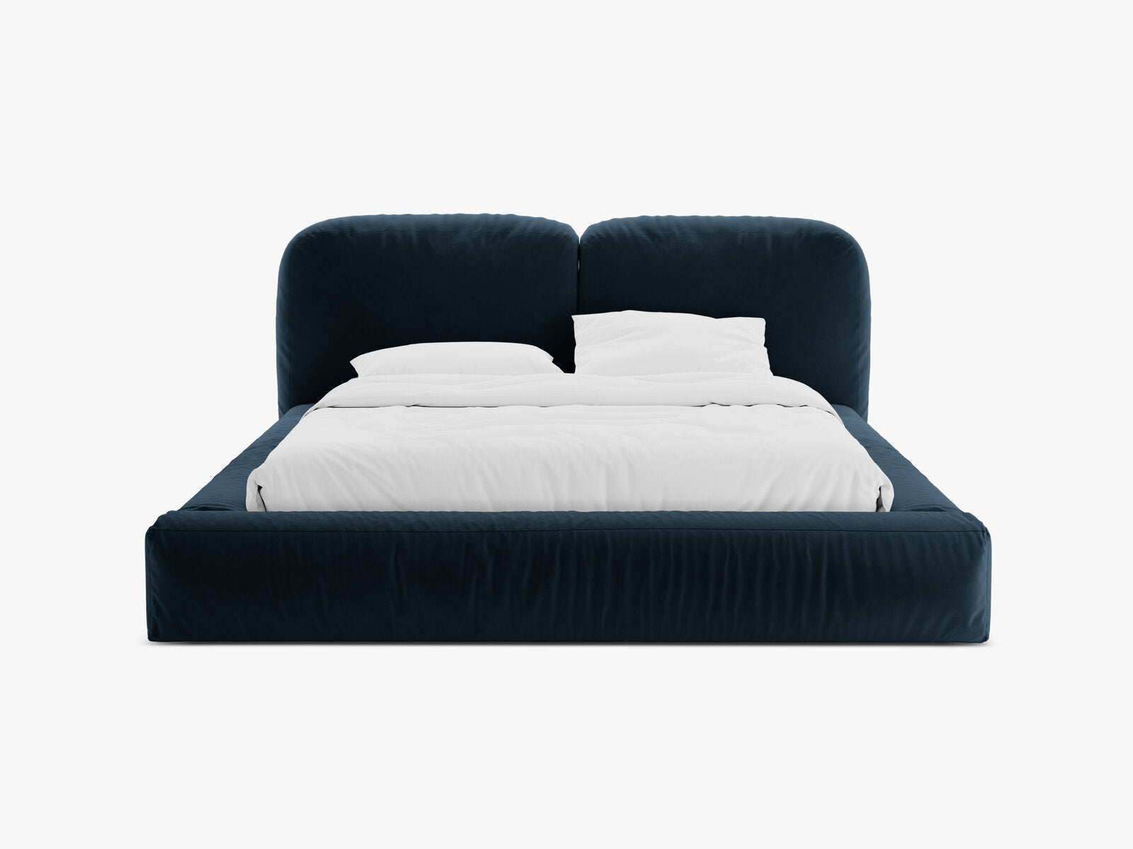 Micadoni Stauraumbett mit Kopfteil Martina Samt Vogue Dunkel Petrol 140x200