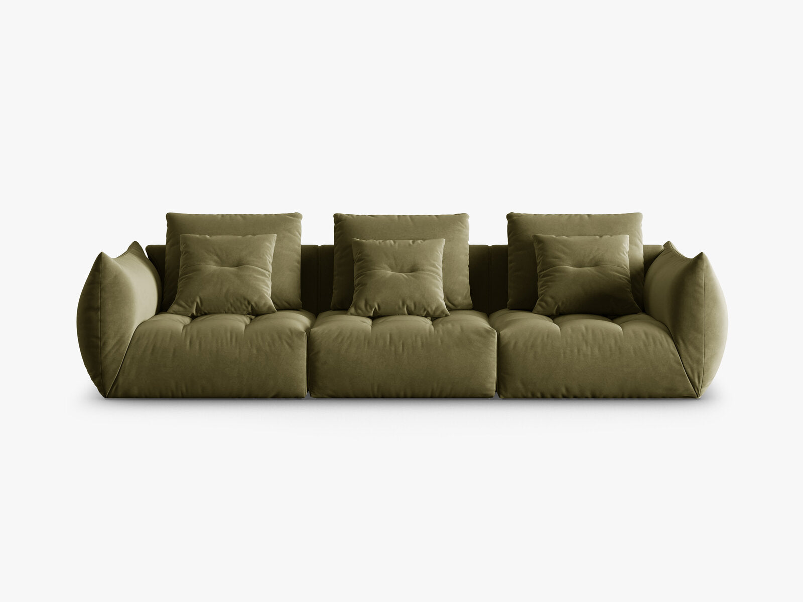 Micadoni Sofa Bloom 4-Sitzer Samt Hellgrün