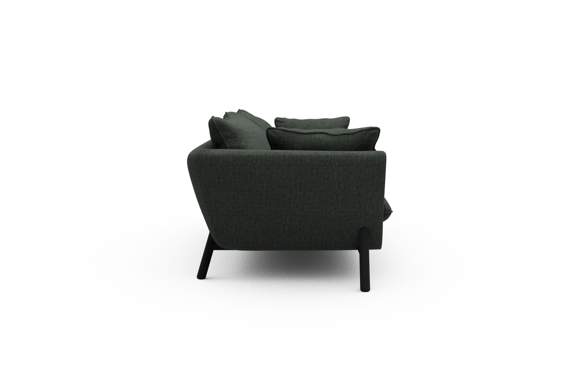 Sofa Emil PREMIUM 2-Sitzer Beinfarbe Eiche Schwarz Aivi-Pine-Green