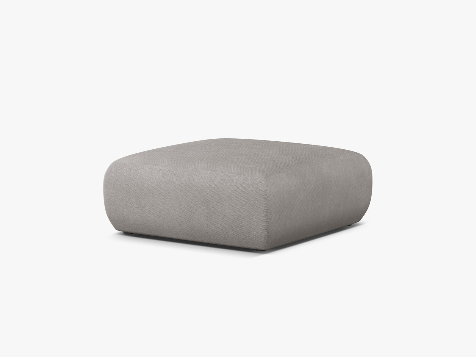 Micadoni Hocker Molino Large Strukturierter Stoff Rebel Hellgrau