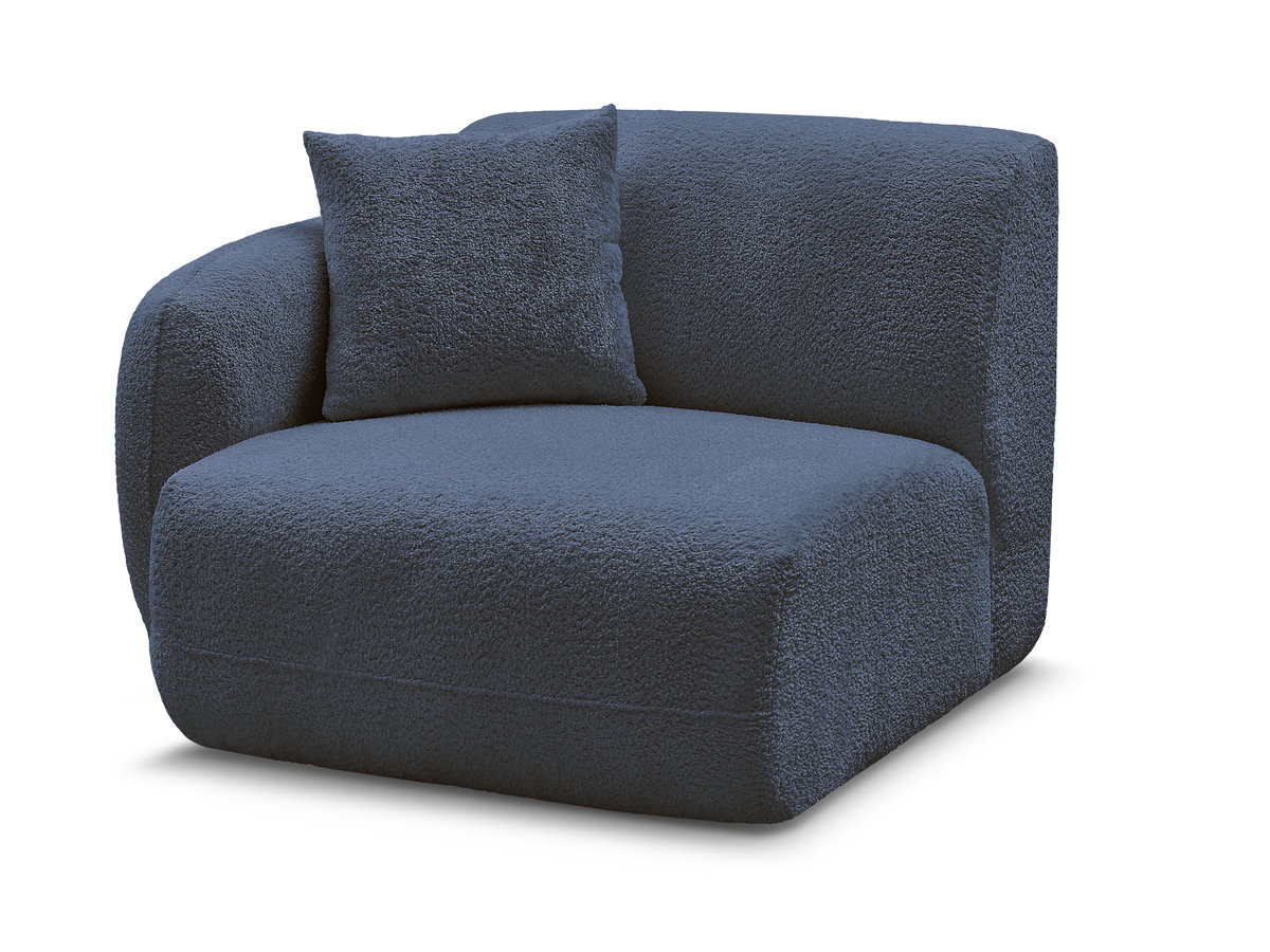 Bobochic Anda Sofamodul 1-Sitzer 104 × 103 cm Chenille Dunkelblau Ecke links