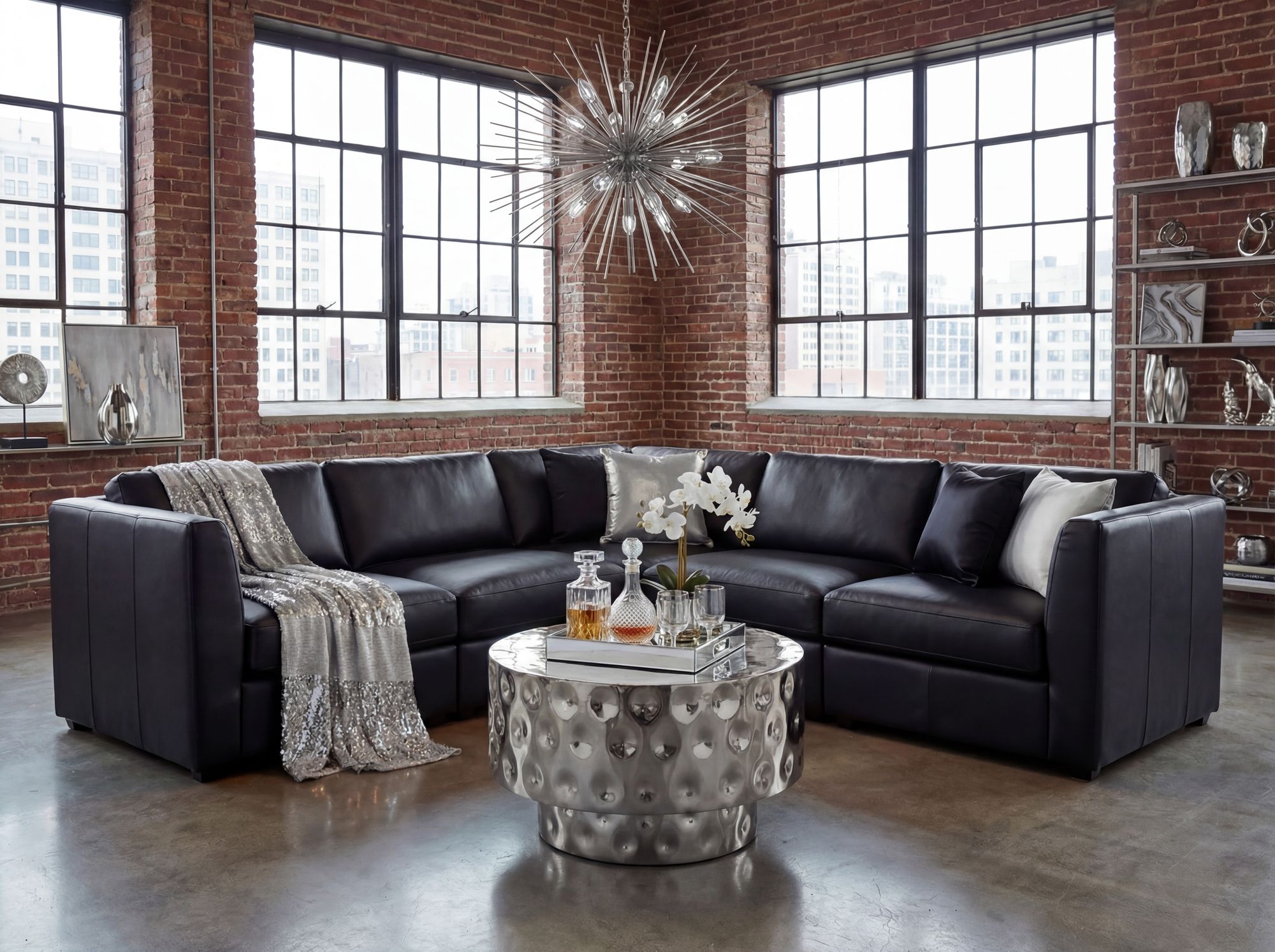 Couchtisch Lindas Aluminium Silber Ø 60 cm