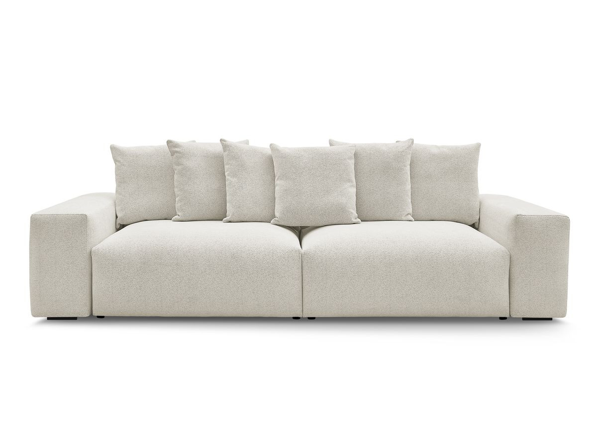 Bobochic Voltaire Sofa 4-Sitzer 320 × 124 cm Melange-Stoff Weiß
