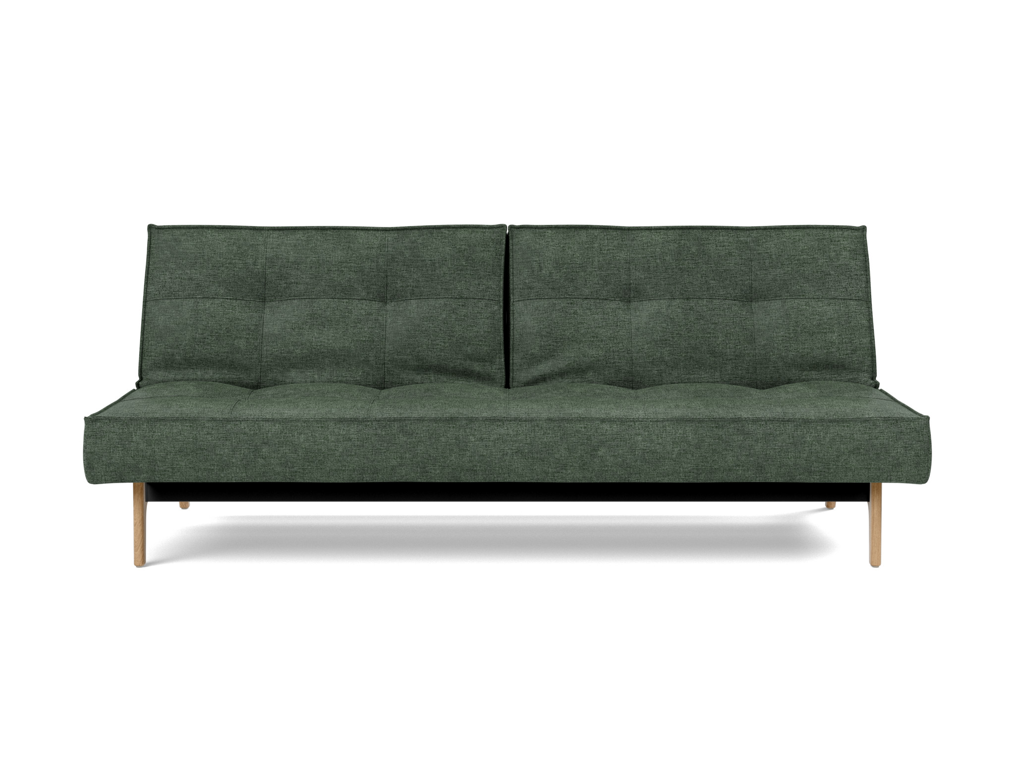 Schlafsofa Splitback Flachgewebe Avella 281-Pine-Green Beine Eiche