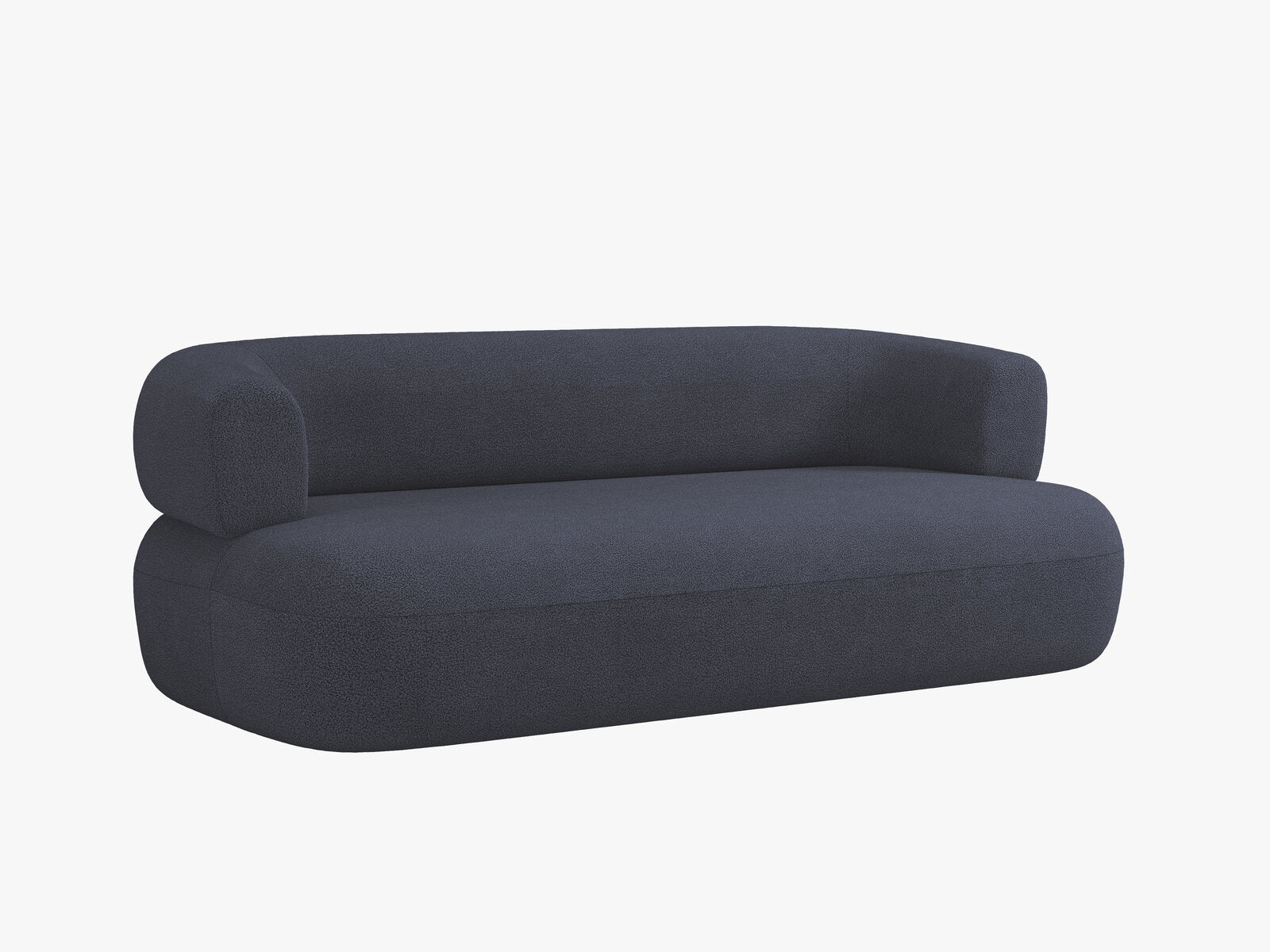 Micadoni Sofa Jenny 2-Sitzer Boucle Now or Never Dunkelblau