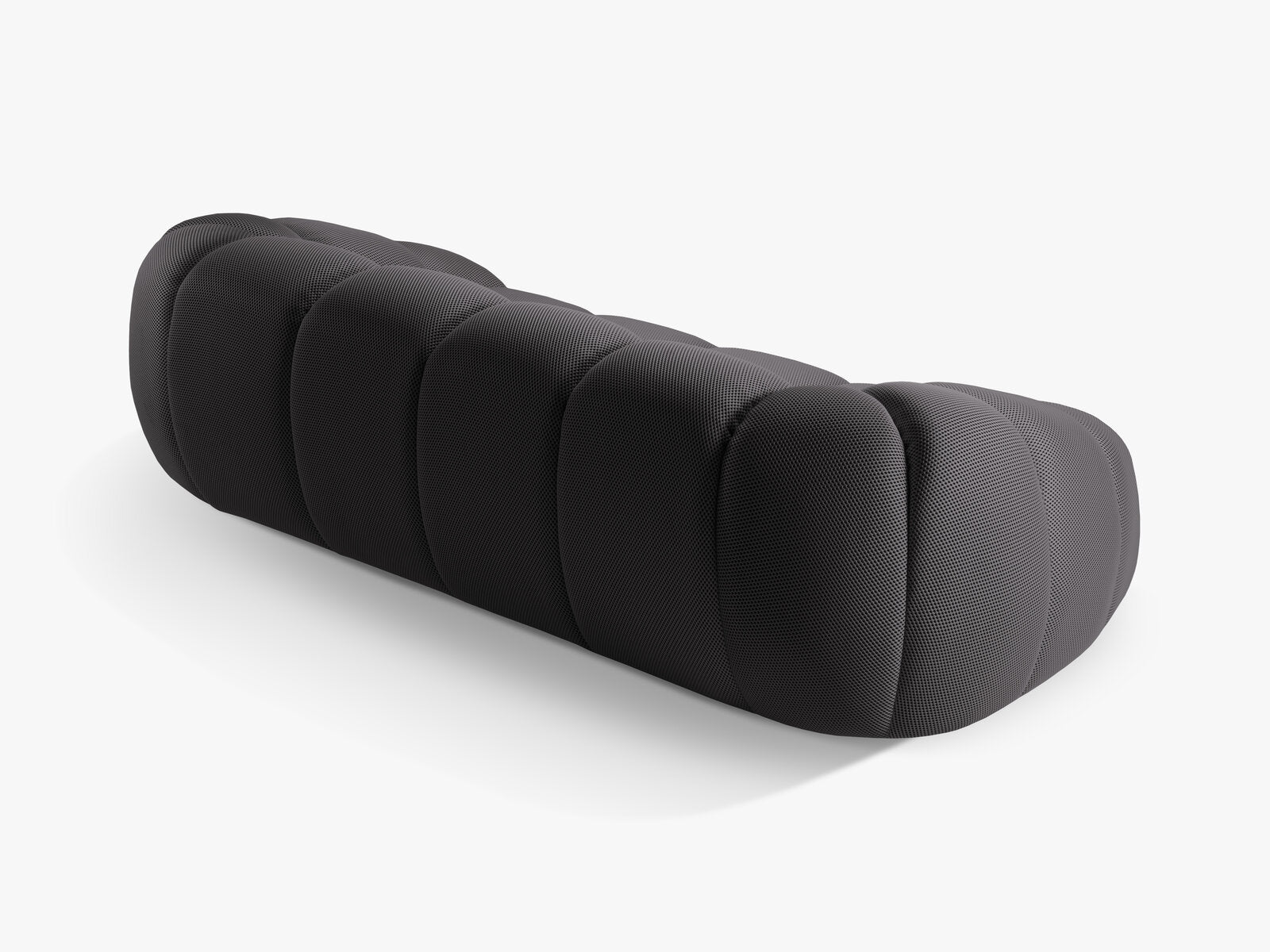 Micadoni Sofa Diana 3-Sitzer XL 3D-Stoff Espresso