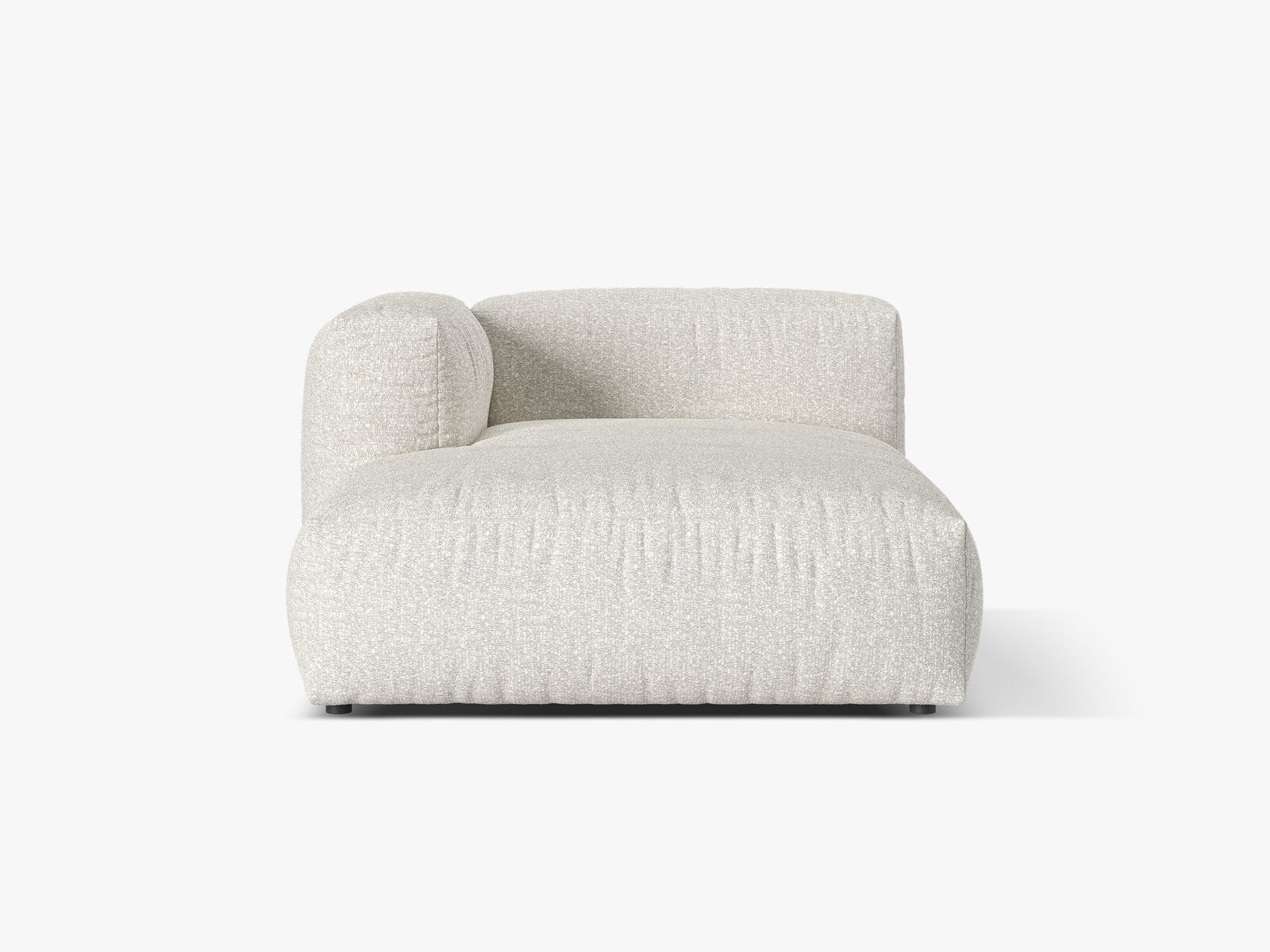 Micadoni Recamiere Martina 1-Sitzer Links Boucle Monet Grau Beige Melange