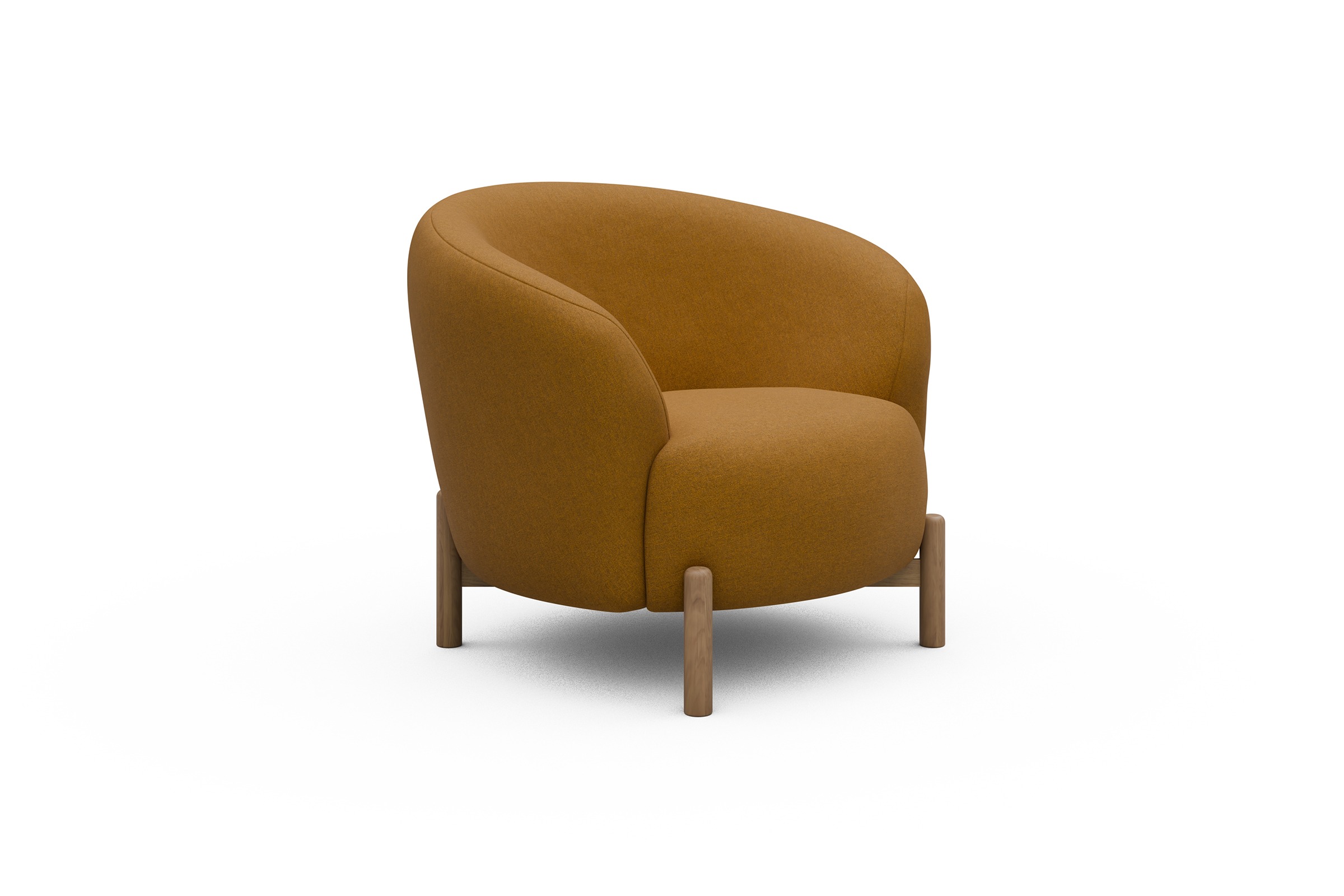 Sessel Ronda Holzbeine Eiche Natur Satya-Ocre