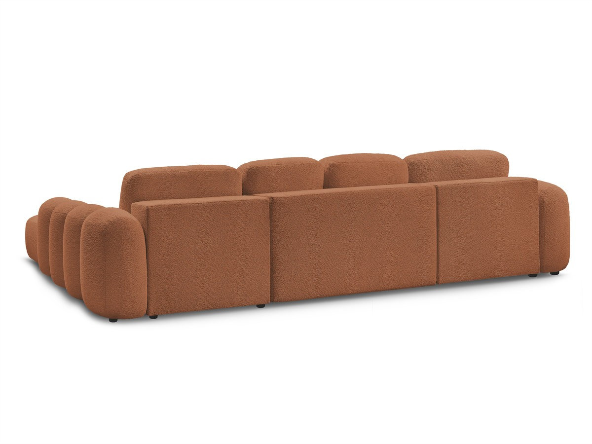 Bobochic Montaigne Wohnlandschaft Bouclé-Stoff Orange Ecke links