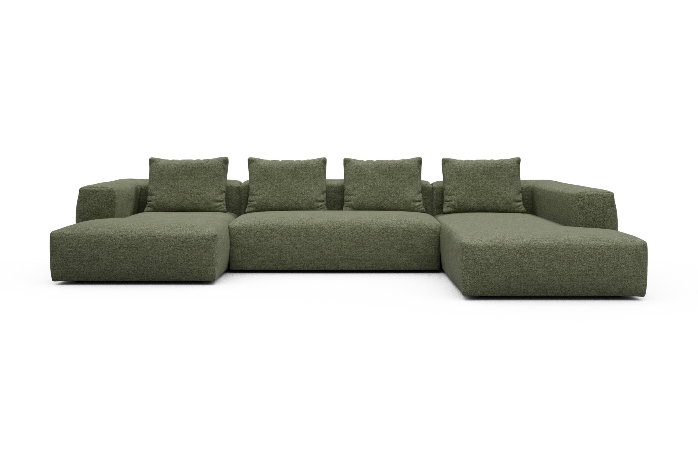 Skandi Home Wohnlandschaft Fred Relax-Ecke rechts mit 2-Sitzer und Chaiselongue links Carreno-Vivid-Green moebelfaktor