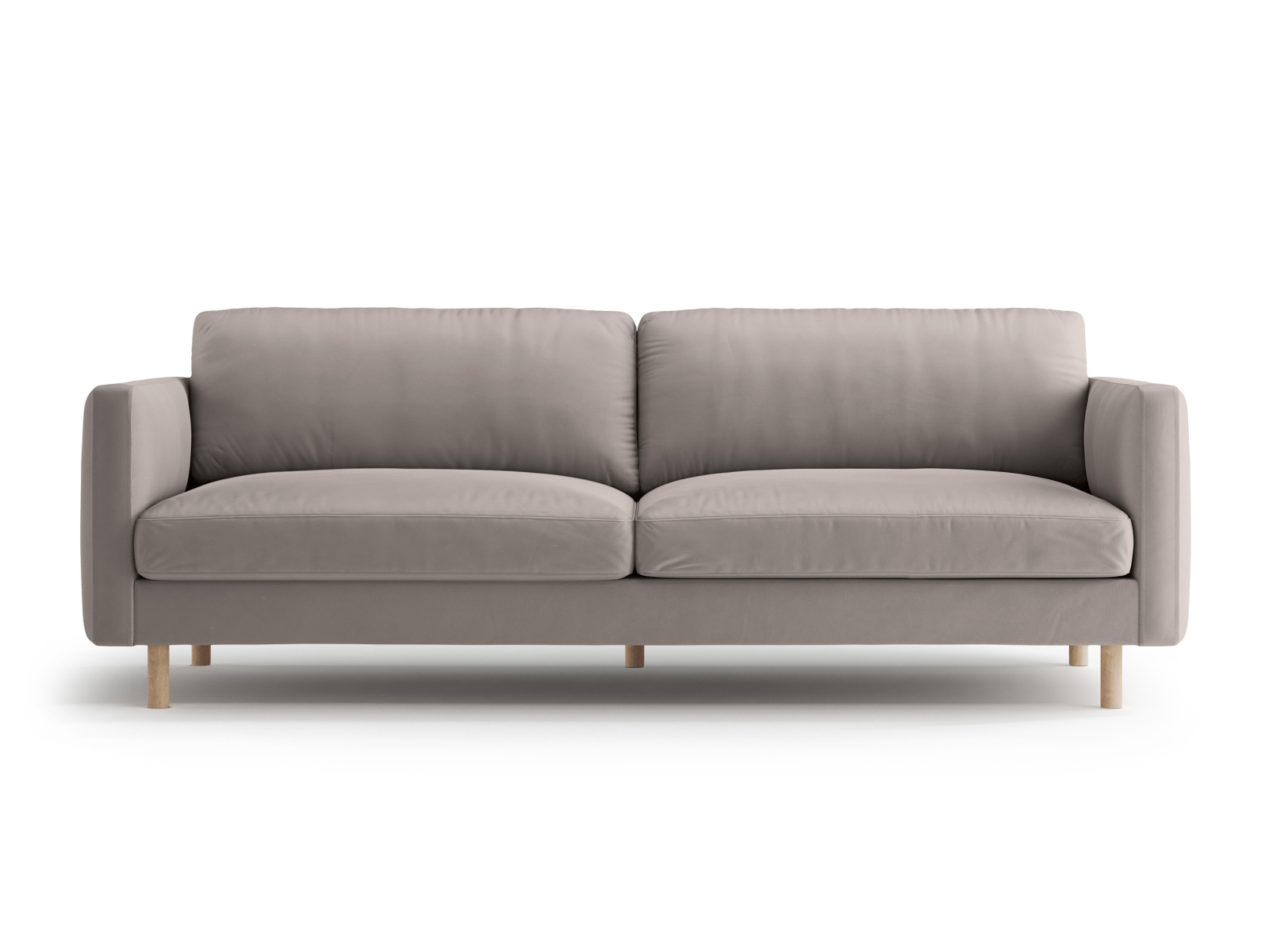 Micadoni Sofa Eden 4-Sitzer Samt Warmes Grau