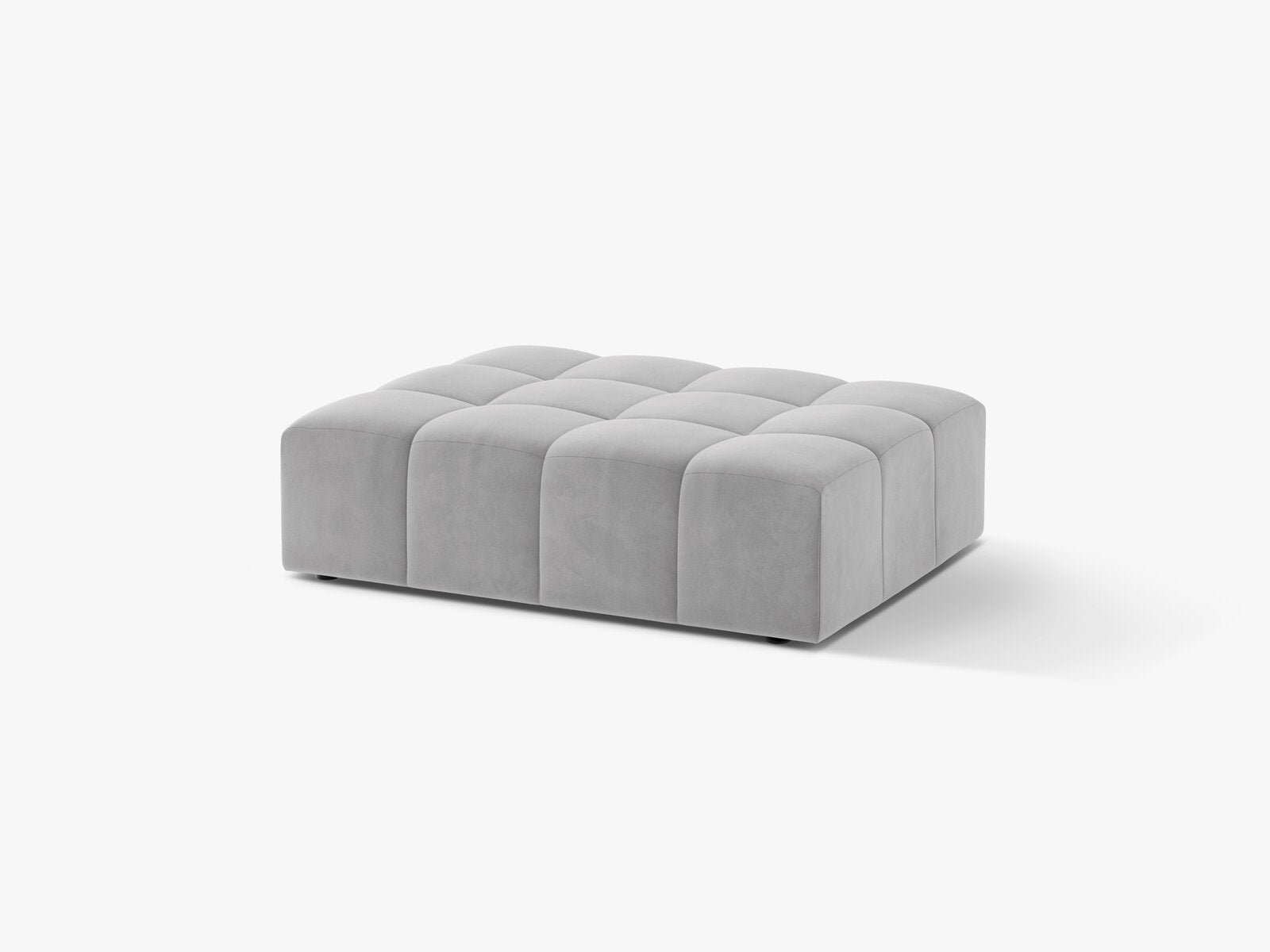 Micadoni Hocker Jennifer 1-Sitzer Samt Bluvel Silber