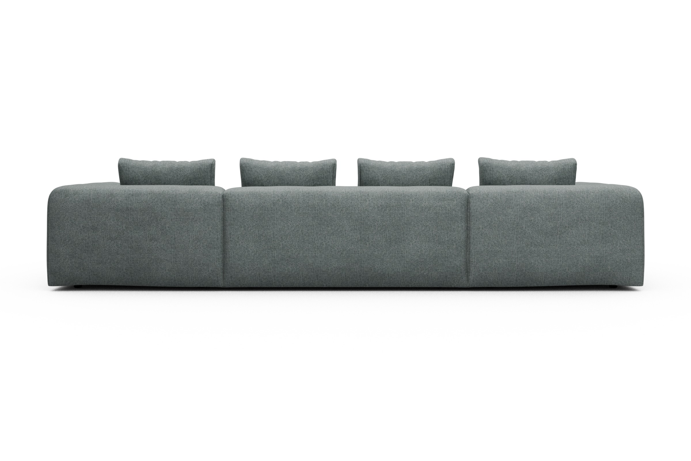 Wohnlandschaft Fred mit 2-Sitzer und Chaiselongue beidseitig Casone-Light-Mixed-Green
