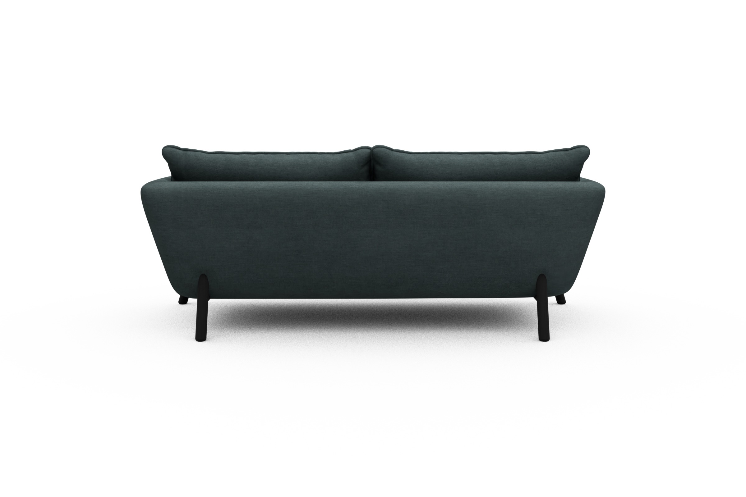 Sofa Emil PREMIUM 2-Sitzer Beinfarbe Eiche Schwarz Vivus-Blue
