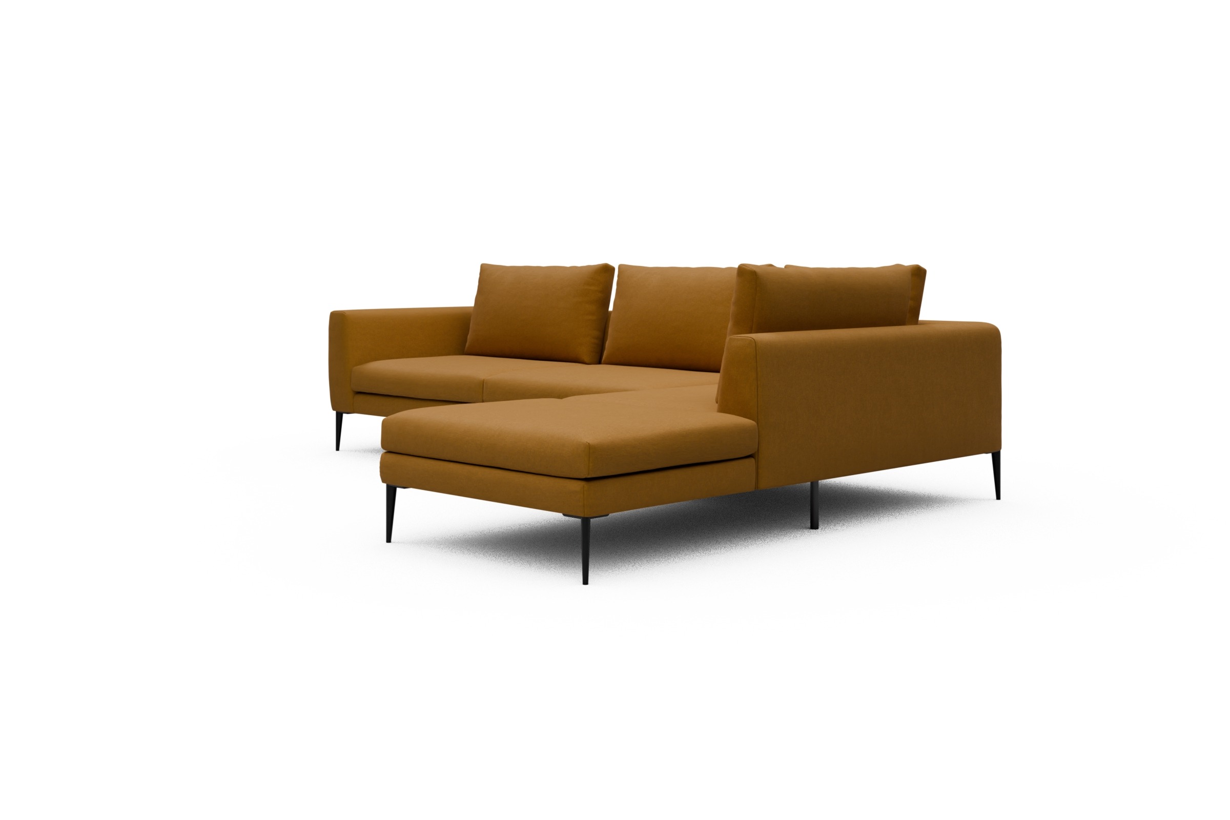 Ecksofa Paul Relax-Ecke links mit 3-Sitzer Satya-Ocre