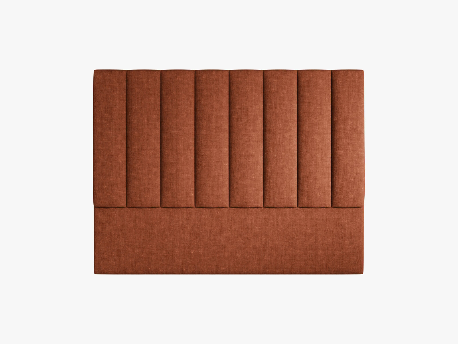Micadoni Marl Samtiger Kopfteil 140 cm (H 120 cm) Strukturierter Stoff Liberty Ziegel 160x120