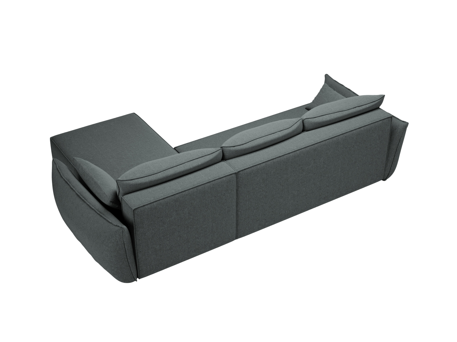 Micadoni Ecksofa Kaelle 4-Sitzer mit Schlaffunktion Links Chenille Königsblau