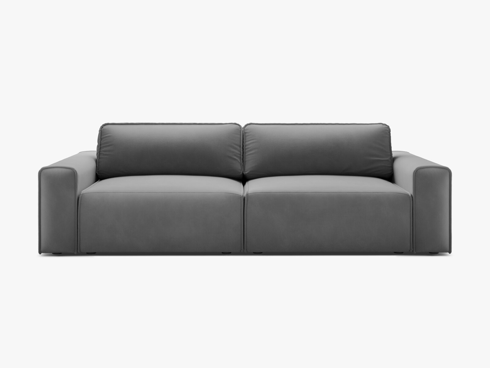 Micadoni Sofa Victor 3-Sitzer mit Schlaffunktion Samt Grau